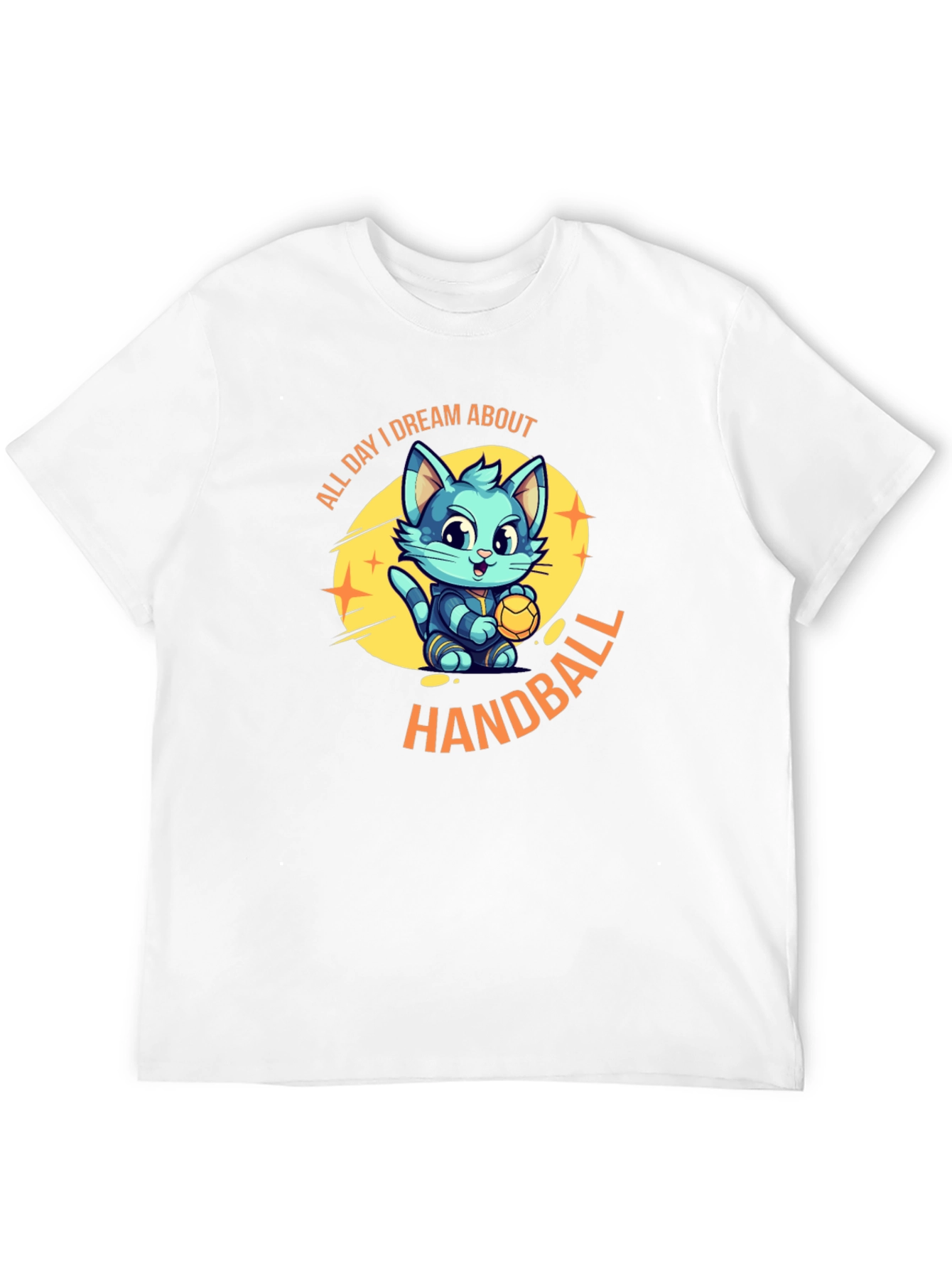 Handball Cat T-Shirt: All Day I Dream
