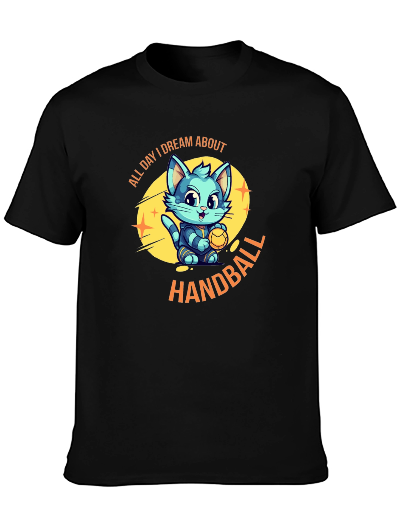 Handball Cat T-Shirt: All Day I Dream