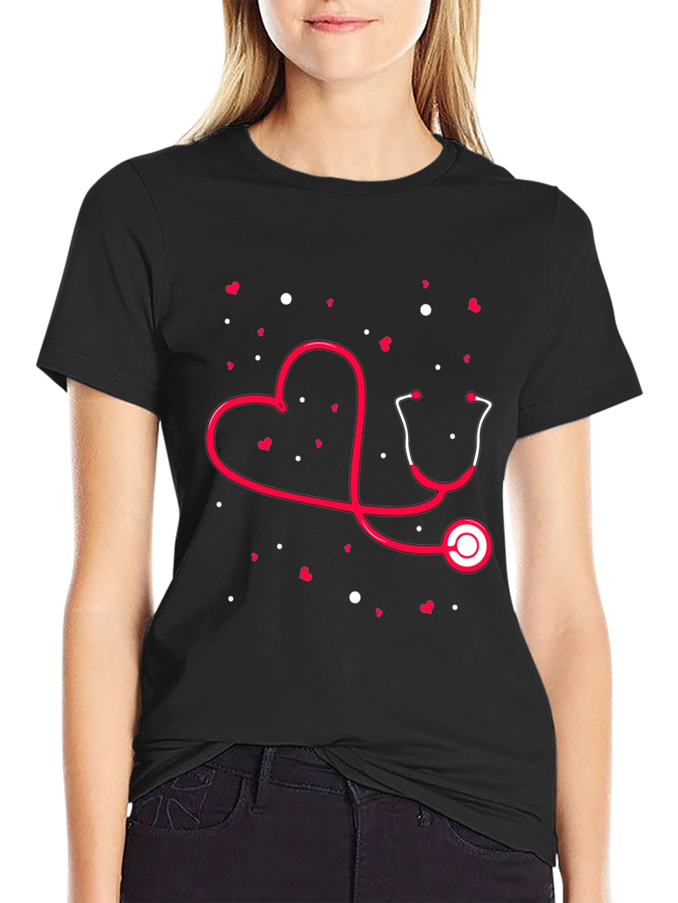Heart Stethoscope Graphic Tee - Medical Love