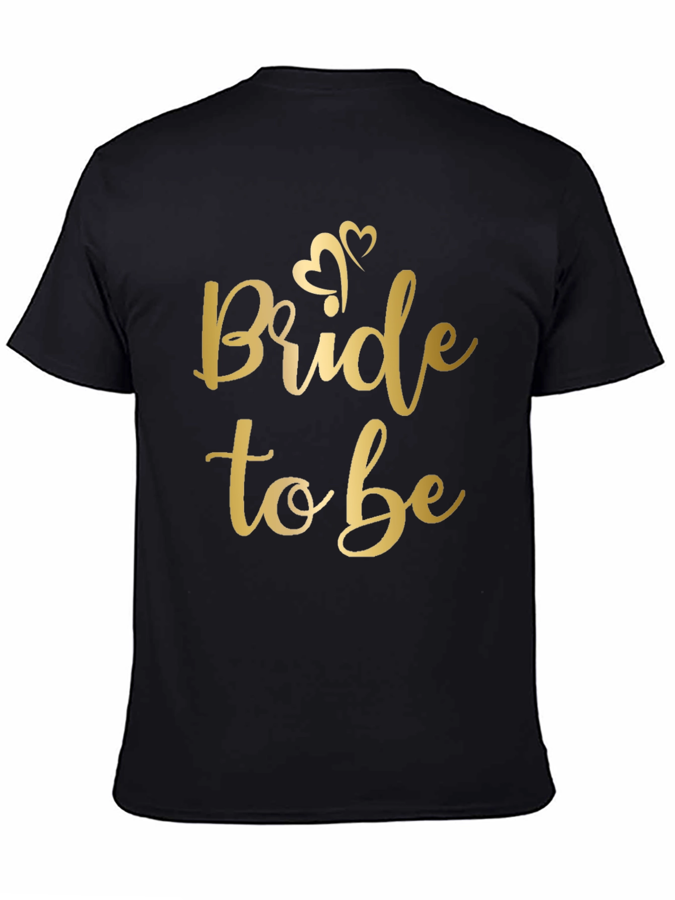 Bride to Be T-Shirt - Gold Script on Black