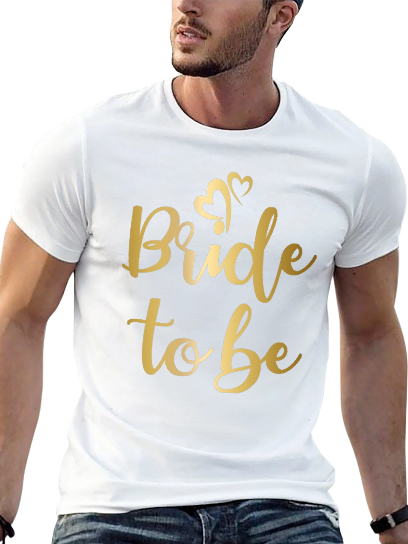Bride to Be T-Shirt - Gold Script on Black