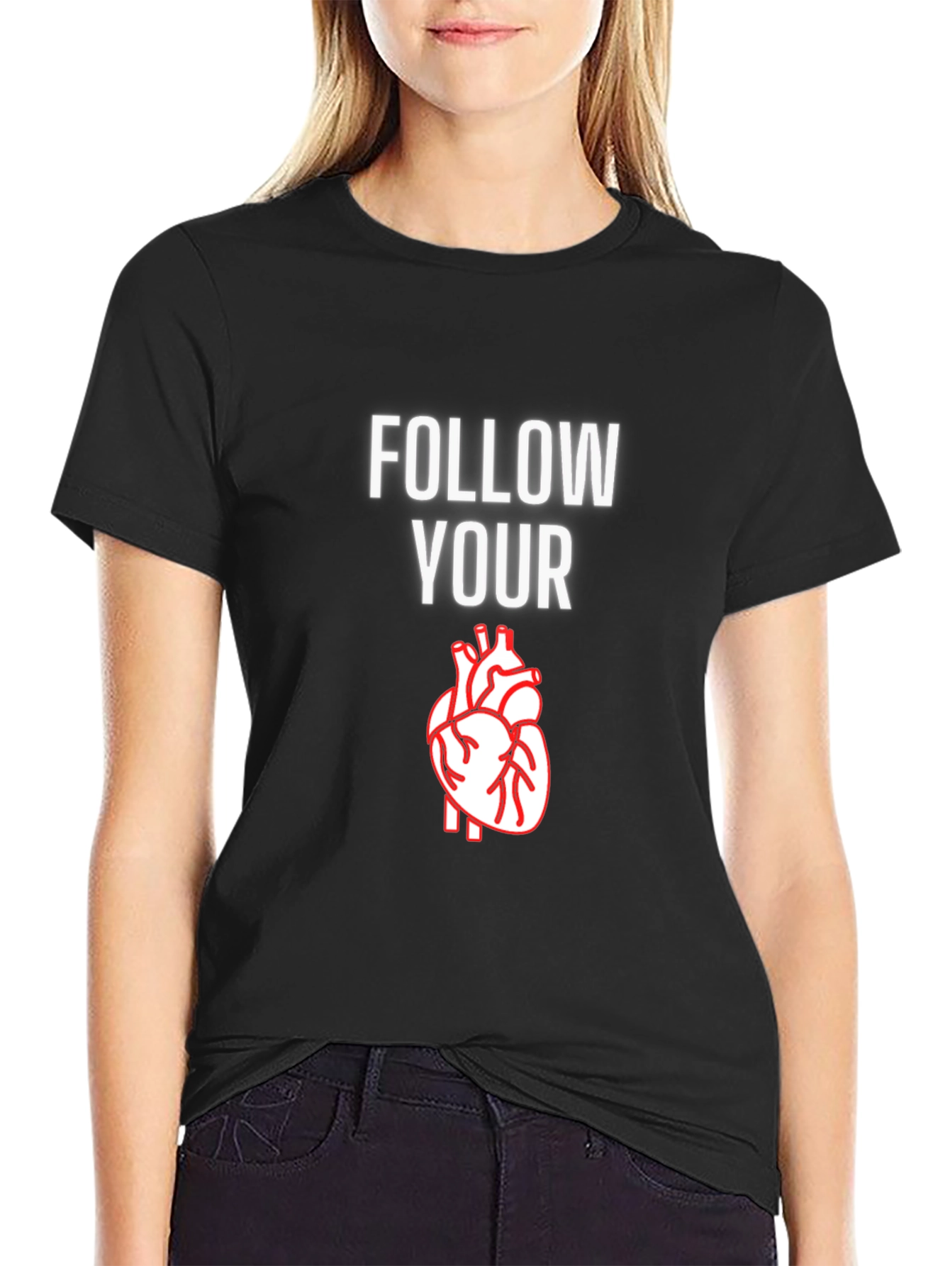 Follow Your Heart Graphic T-Shirt - Casual Comfort