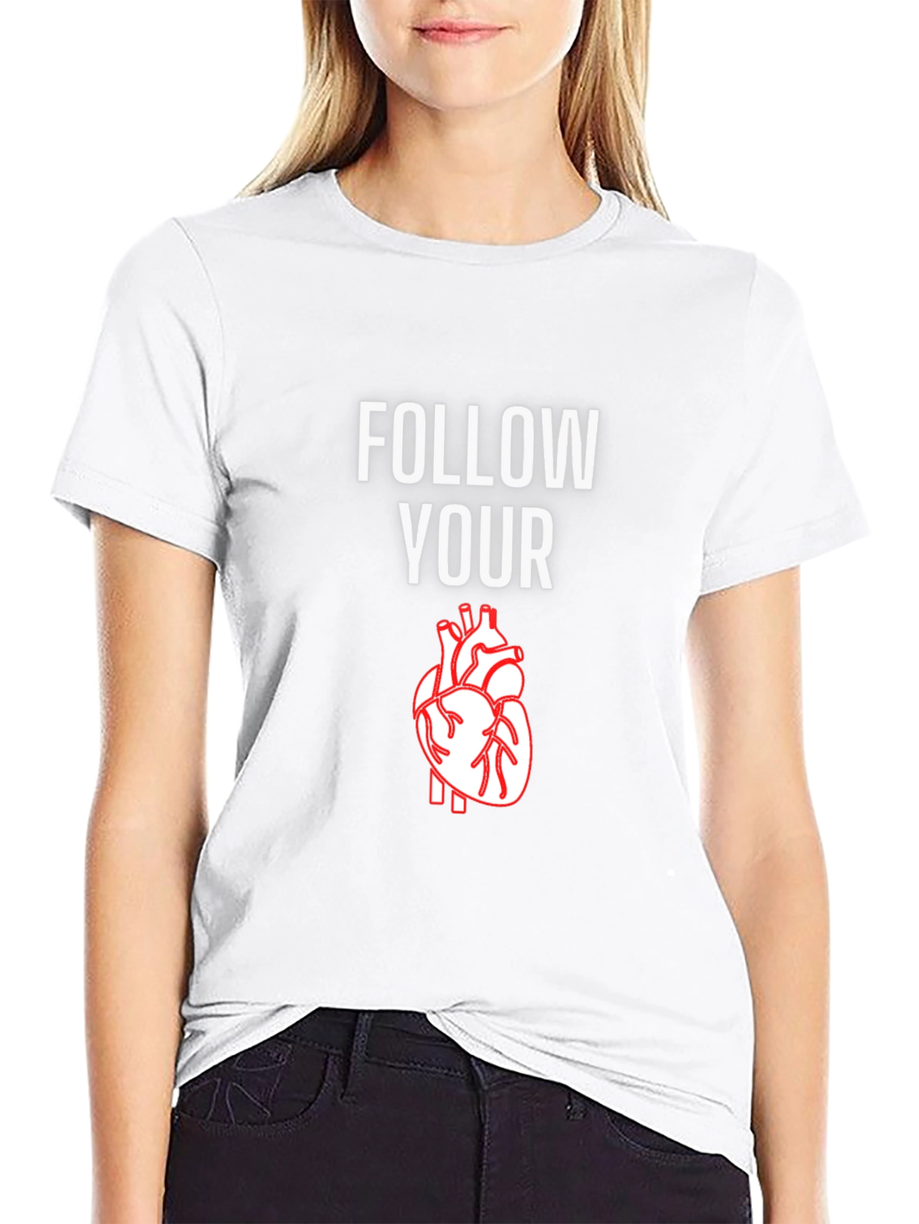 Follow Your Heart Graphic T-Shirt - Casual Comfort