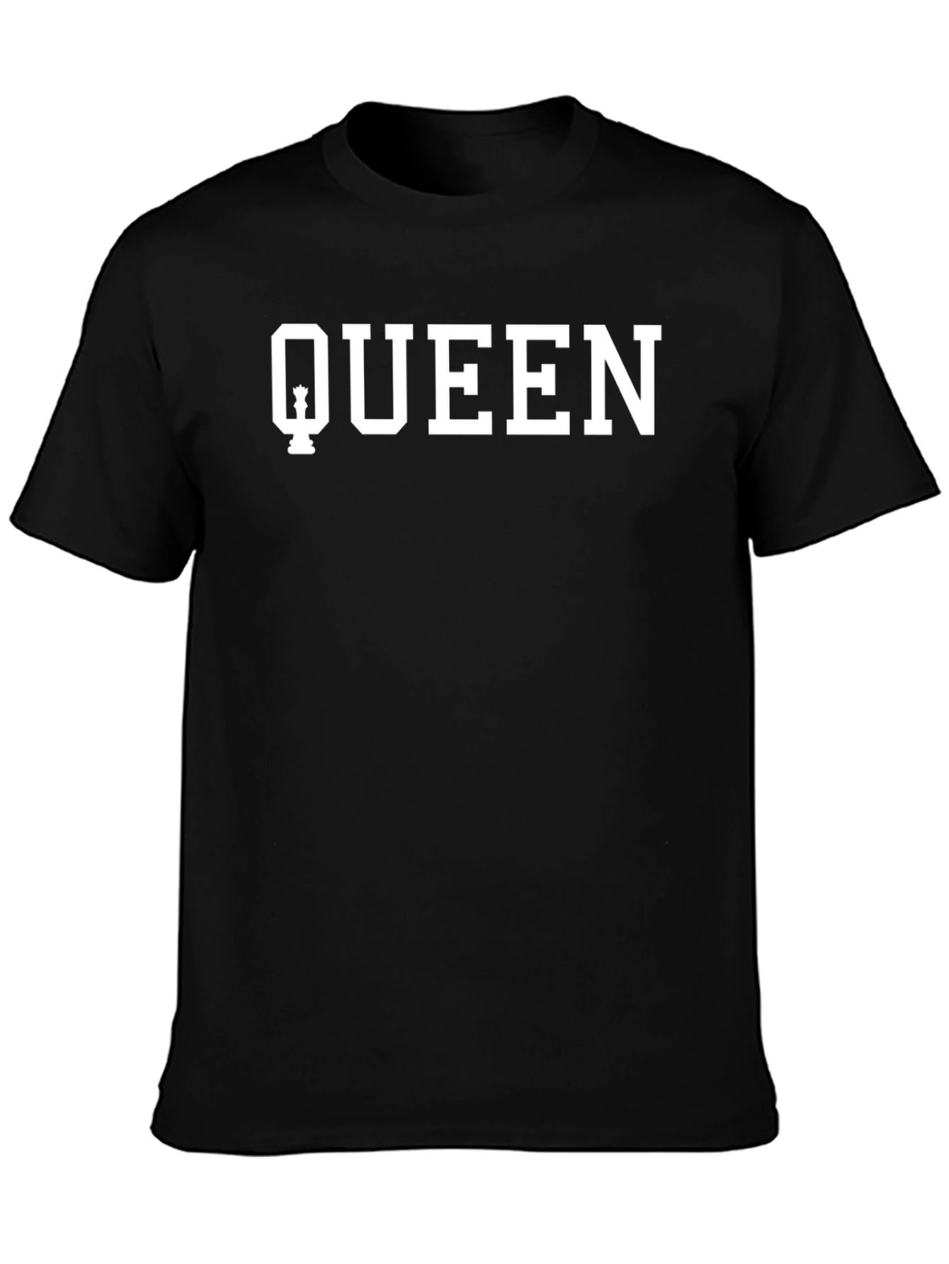 Queen Chess Piece Graphic Black T-Shirt