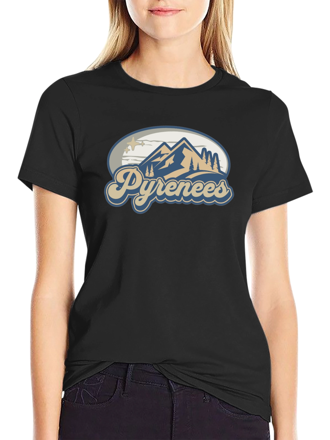 Pyrenees Mountain T-Shirt - Black