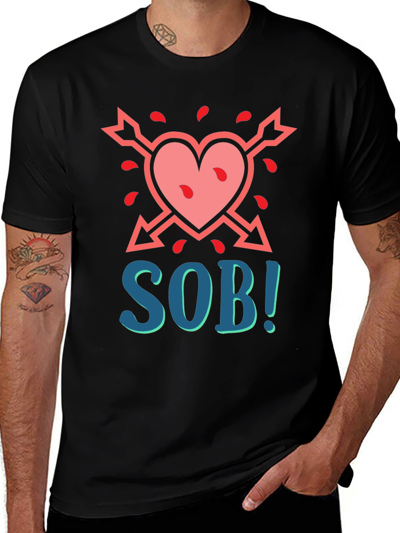 SOB Heart Arrow Graphic T-Shirt