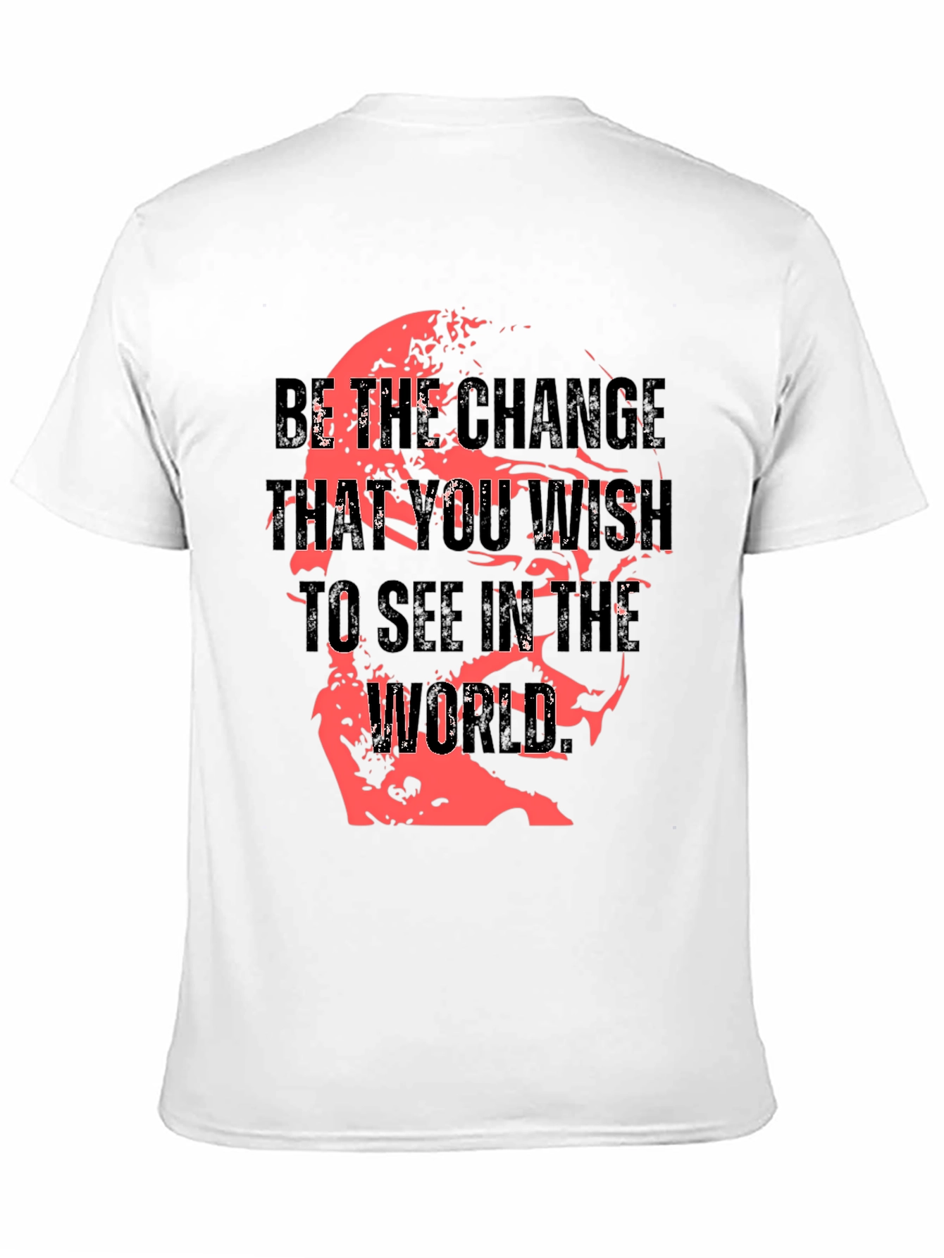 Motivational Black T-Shirt: Be the Change