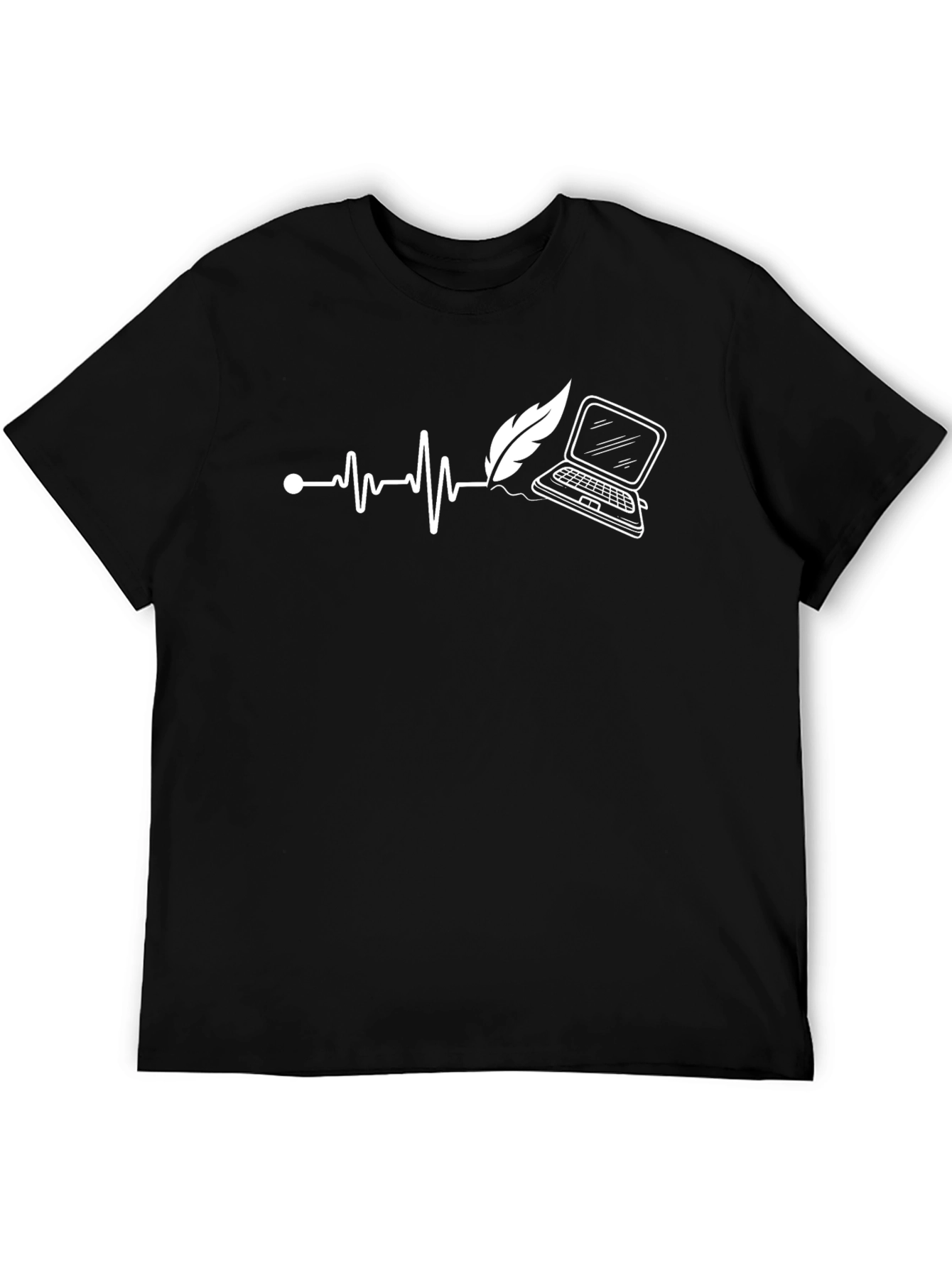 Writers Heartbeat Tee - Black Novelist T-Shirt
