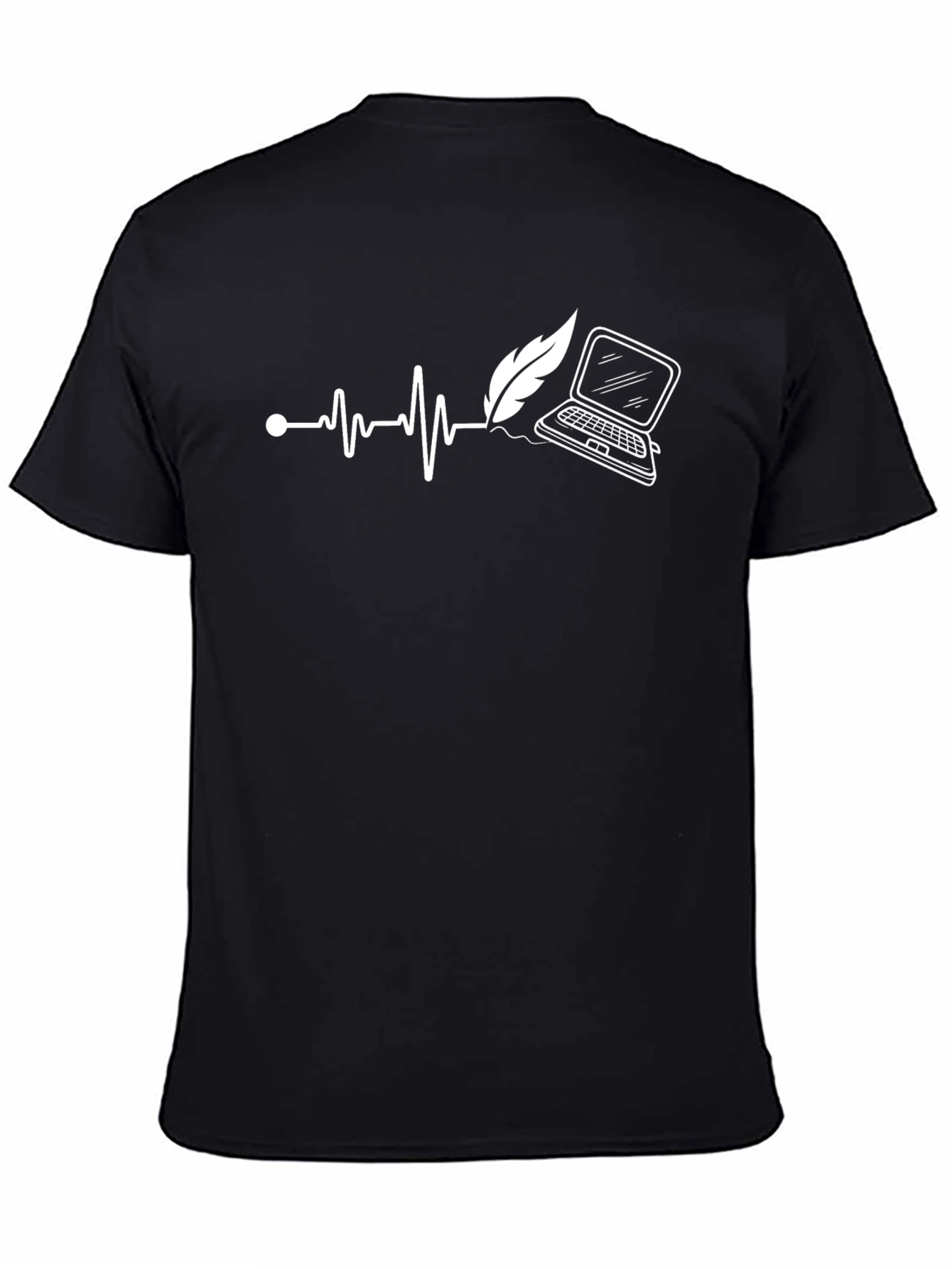 Writers Heartbeat Tee - Black Novelist T-Shirt