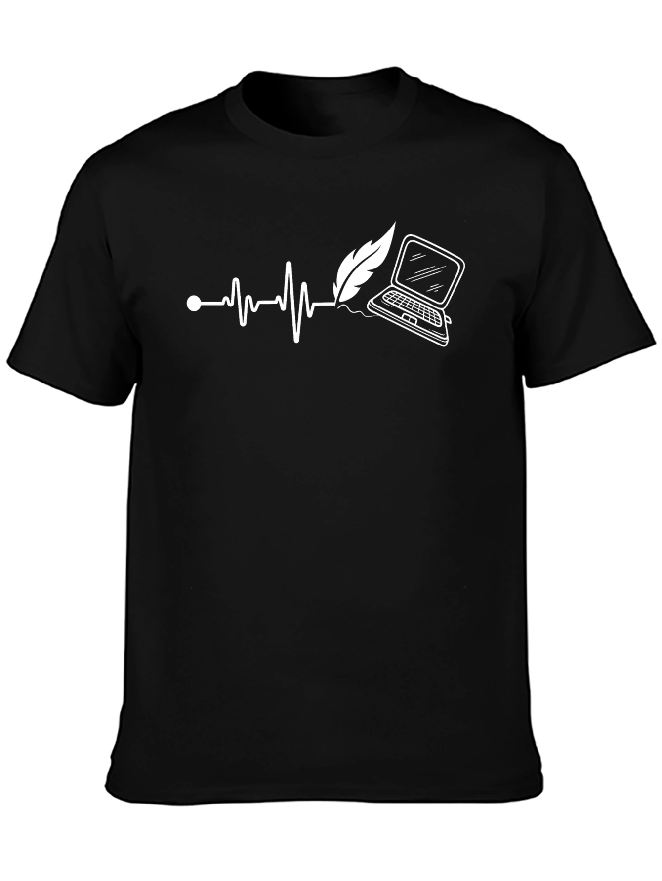 Writers Heartbeat Tee - Black Novelist T-Shirt