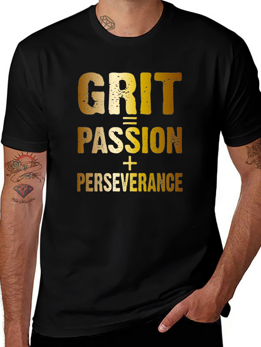 Grit Passion Perseverance T-Shirt - Motivational Design