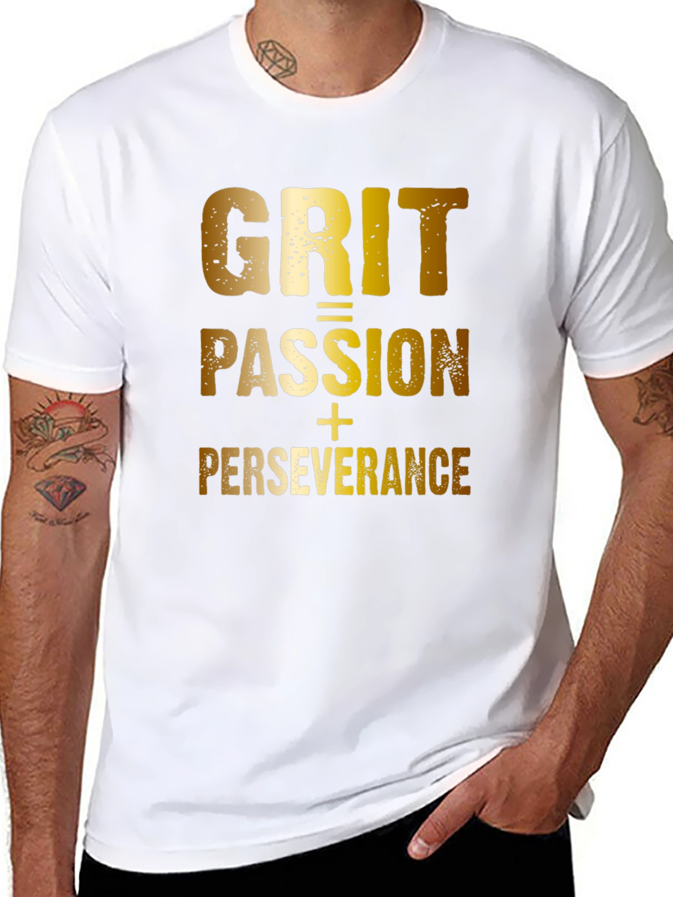 Grit Passion Perseverance T-Shirt - Motivational Design