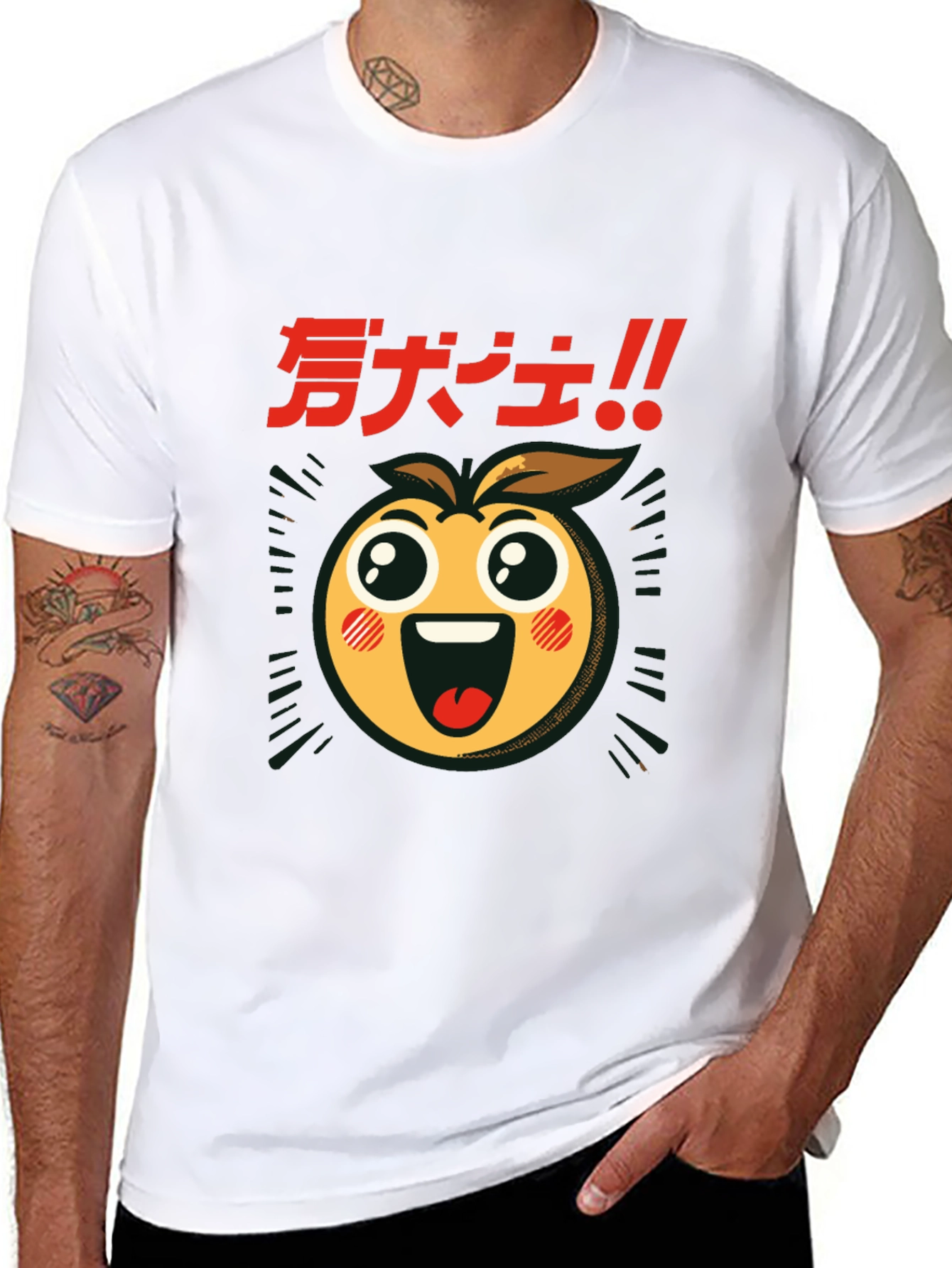 Anime Emoji Graphic Black T-Shirt