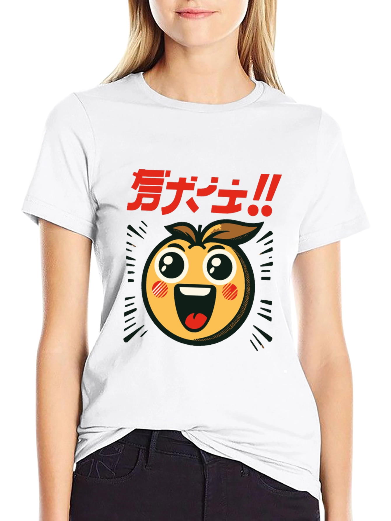 Anime Emoji Graphic Black T-Shirt