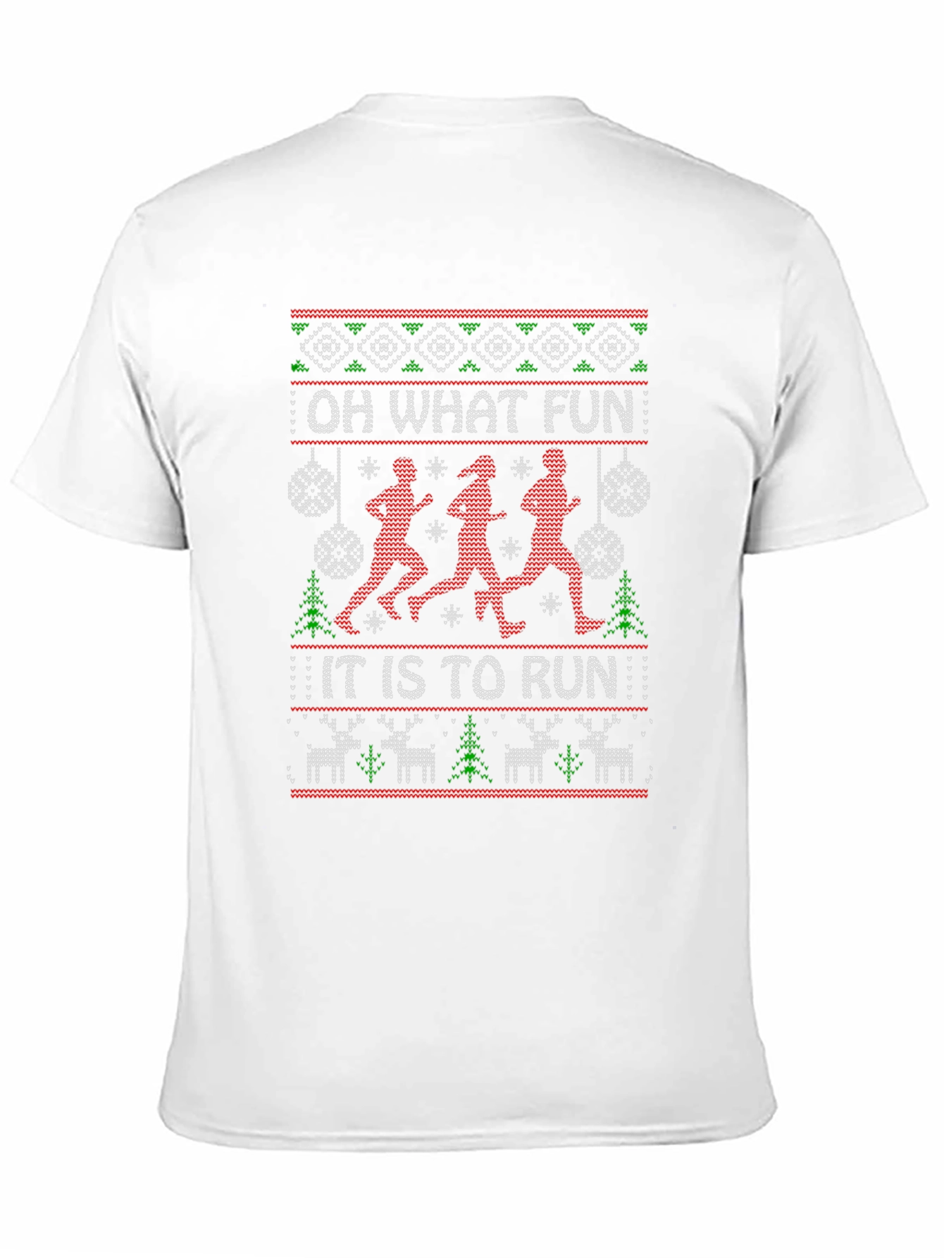 Oh What Fun to Run Ugly Christmas Sweater T-Shirt