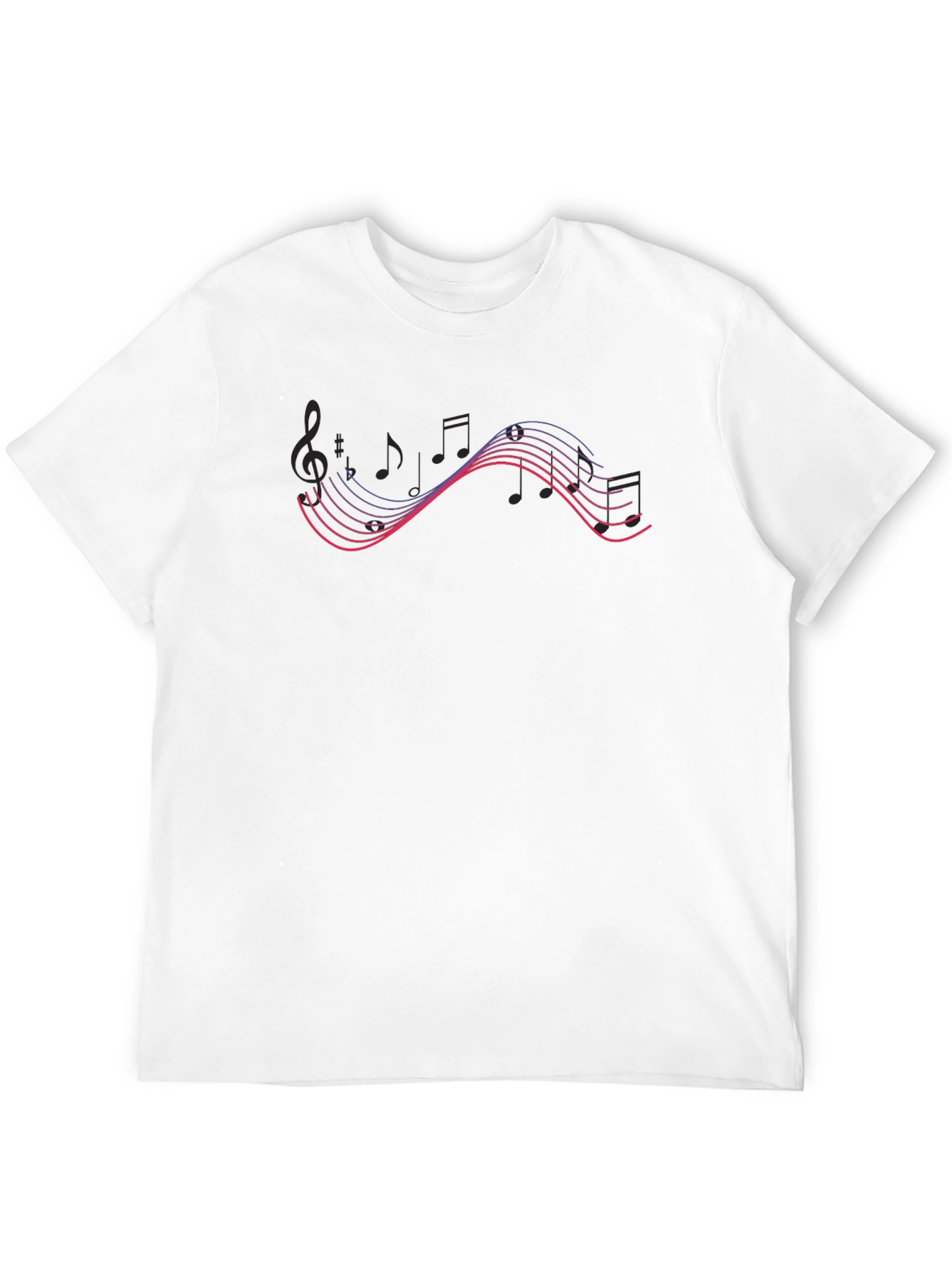 Musical Notes Black T-Shirt