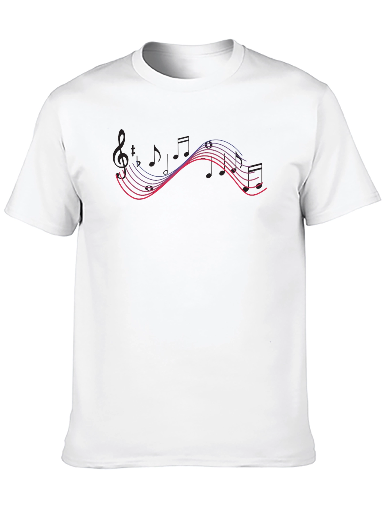 Musical Notes Black T-Shirt