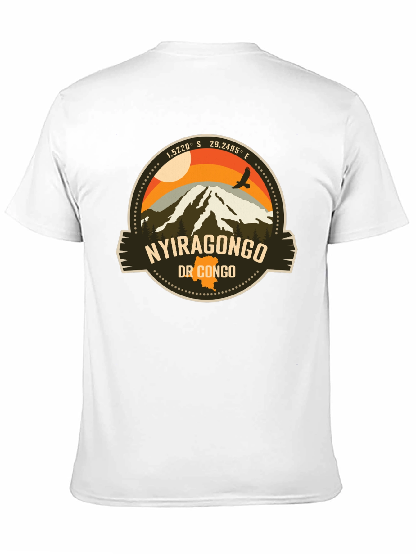 Nyiragongo DR Congo T-Shirt Black Tee