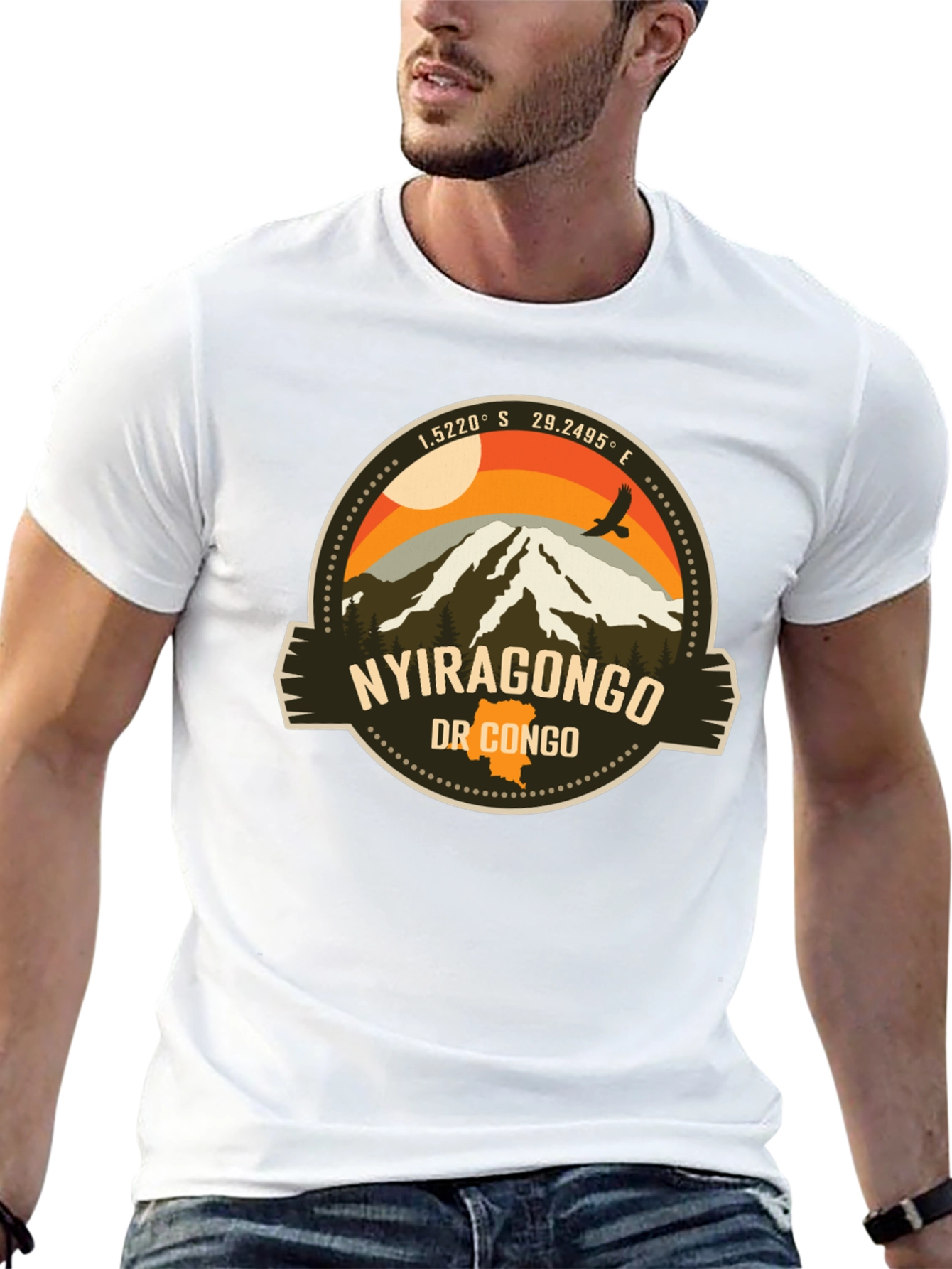 Nyiragongo DR Congo T-Shirt Black Tee