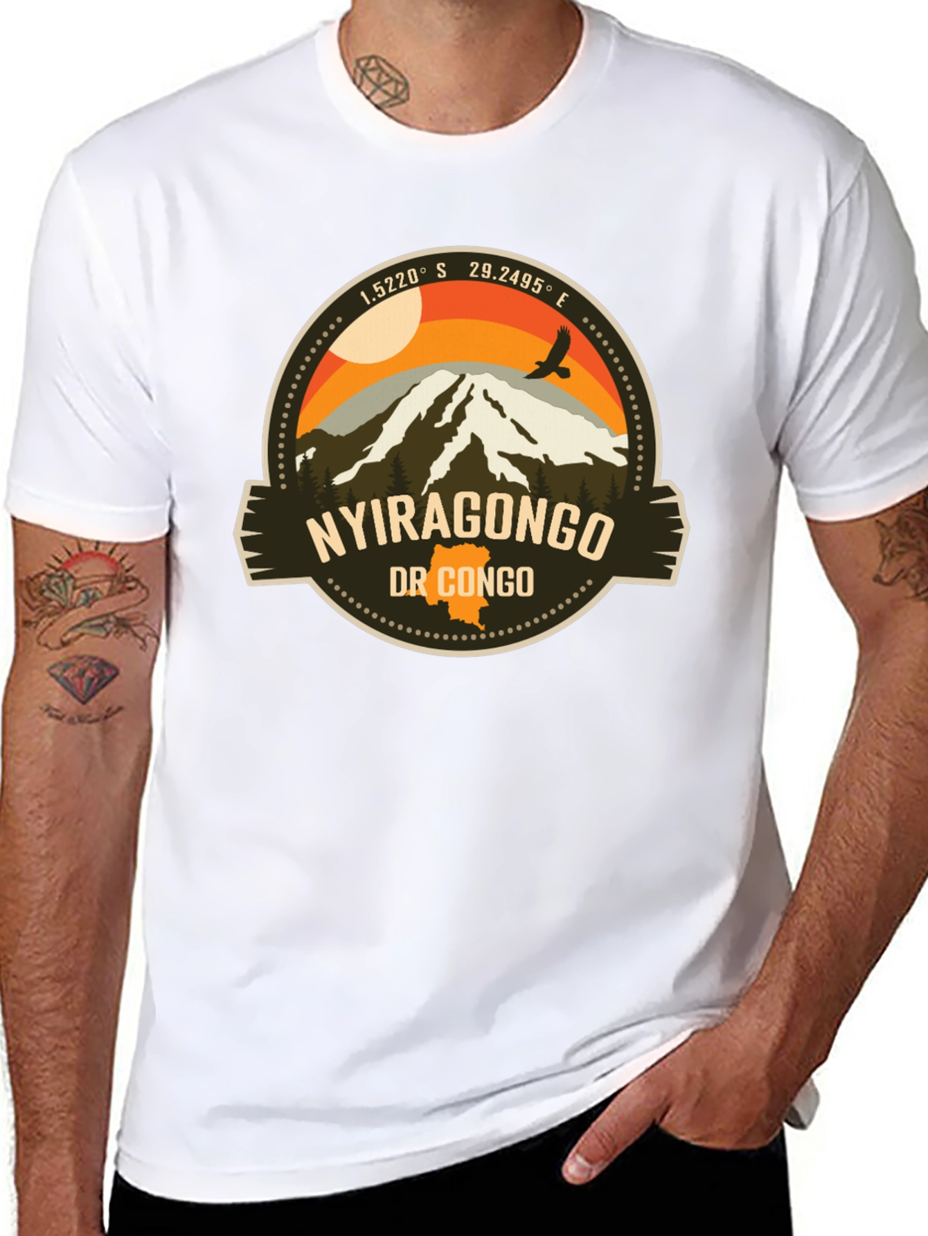 Nyiragongo DR Congo T-Shirt Black Tee