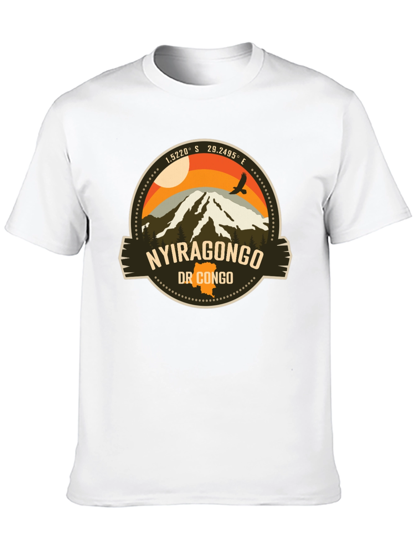 Nyiragongo DR Congo T-Shirt Black Tee