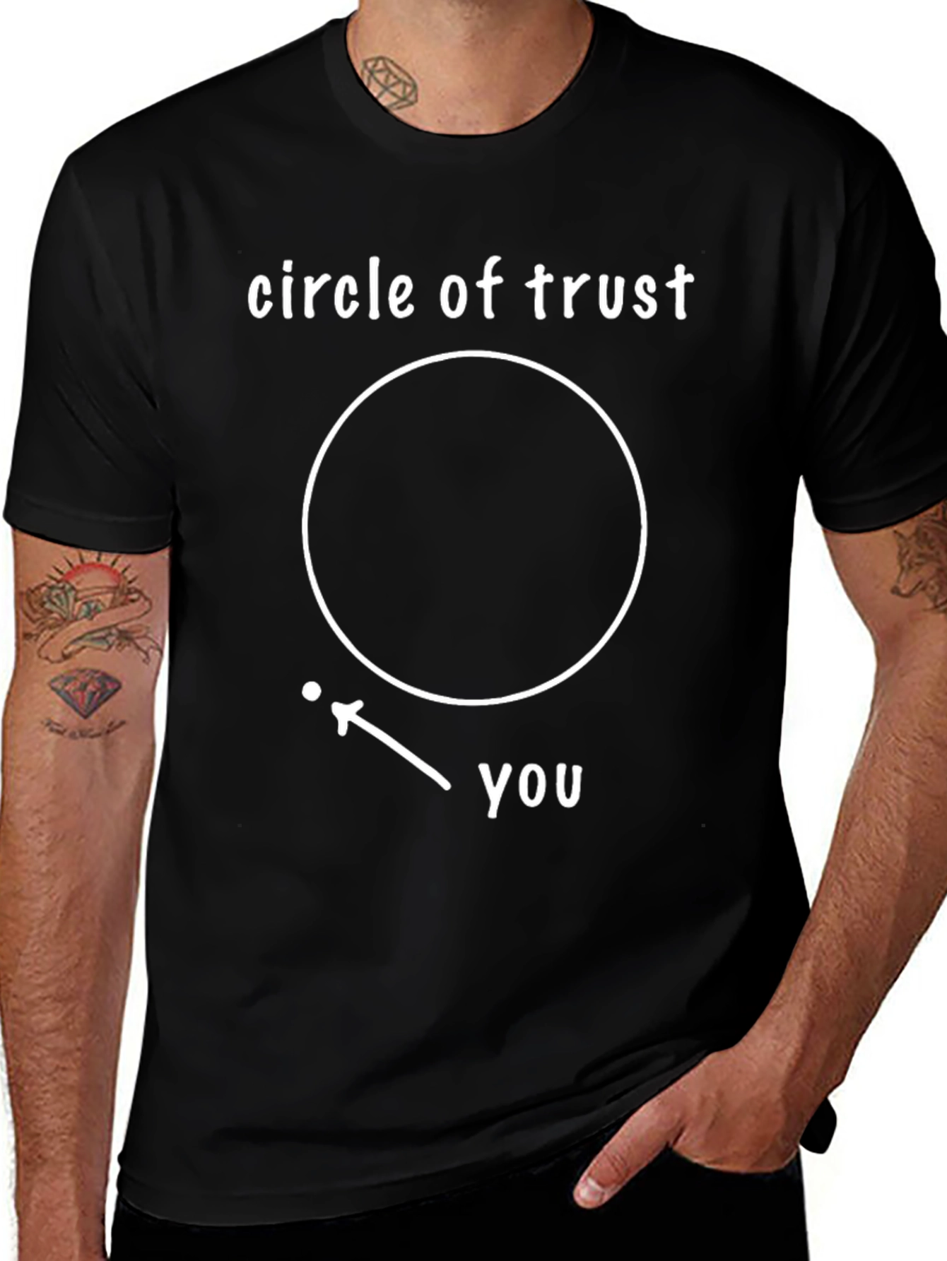 Circle of Trust Graphic T-Shirt - Funny Sarcastic Tee