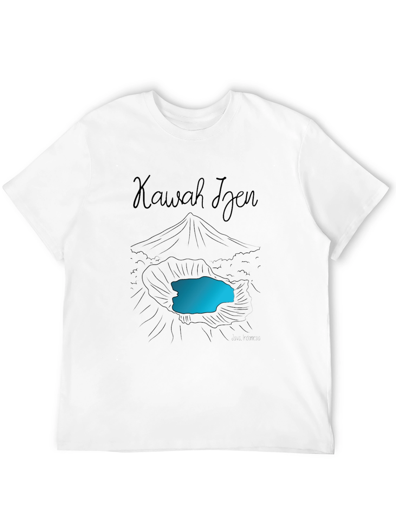 Kawah Ijen Volcano Black T-Shirt