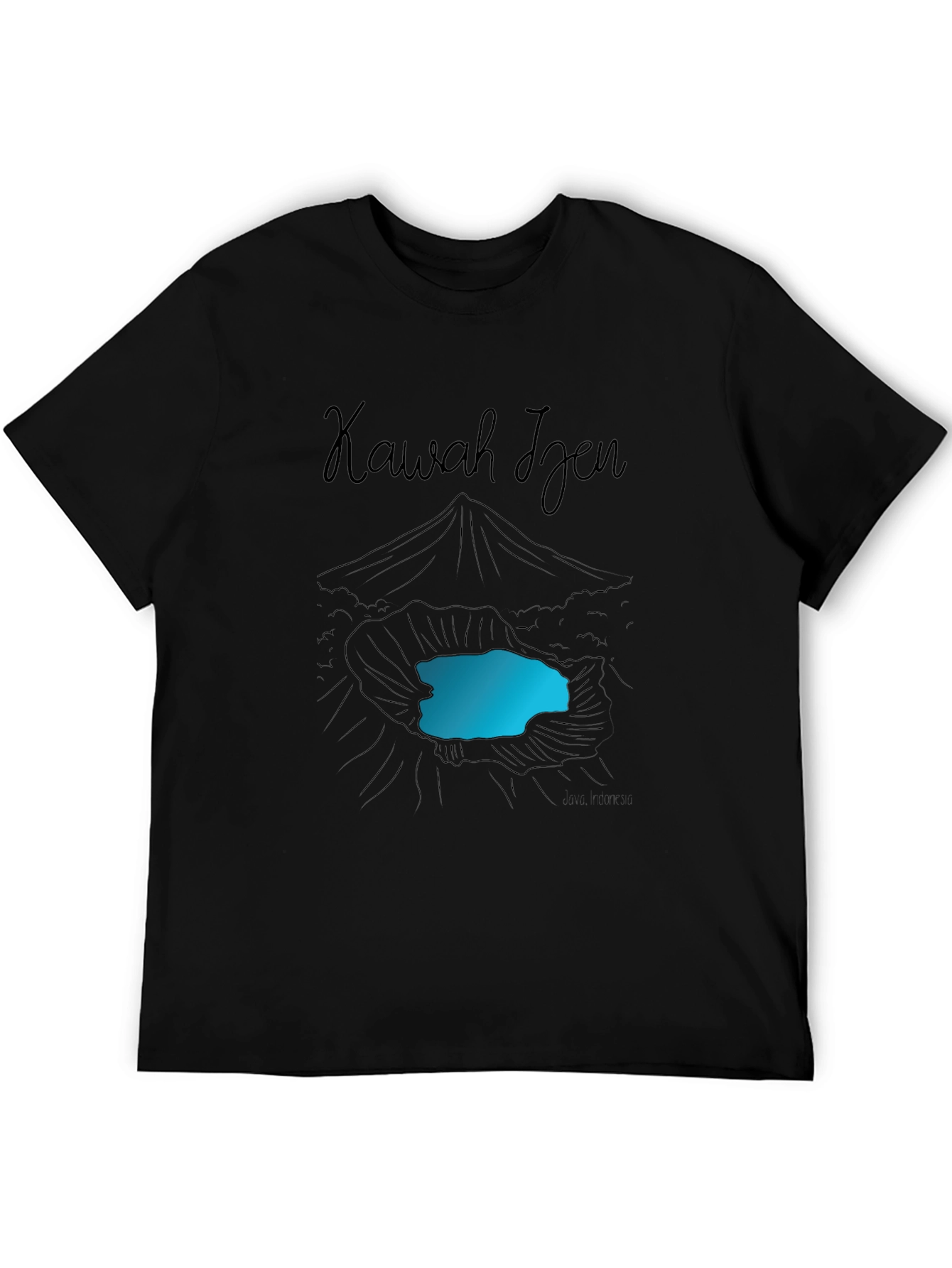 Kawah Ijen Volcano Black T-Shirt