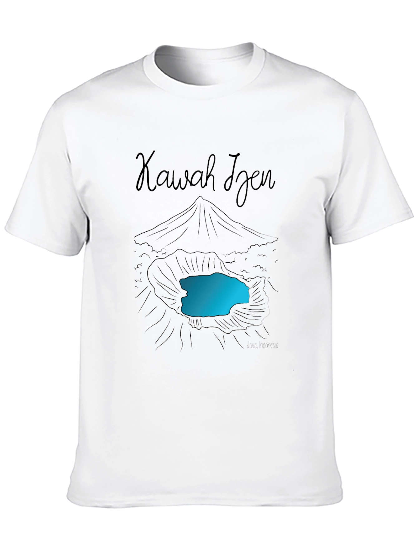 Kawah Ijen Volcano Black T-Shirt