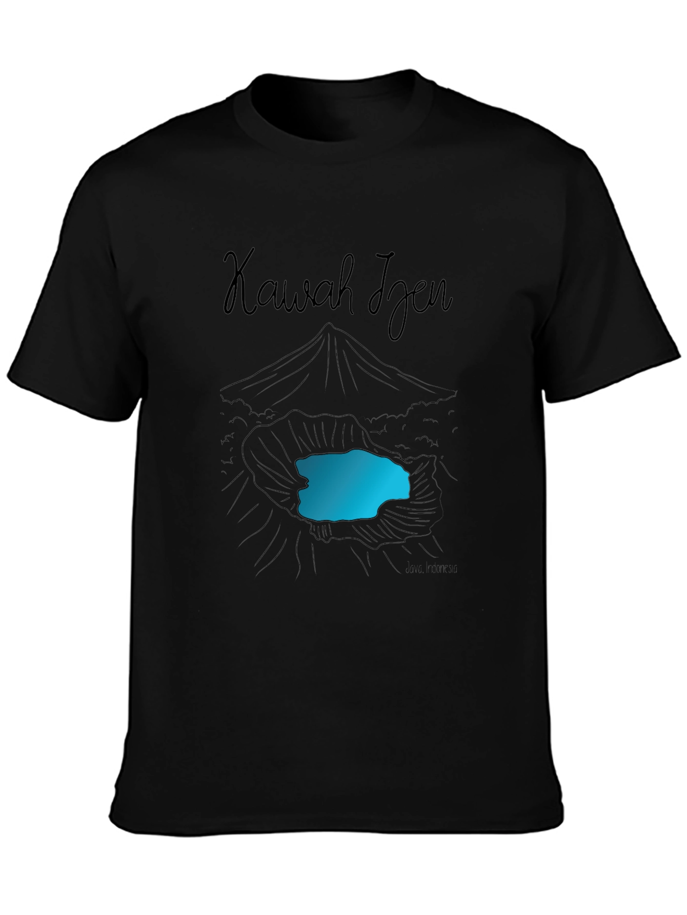 Kawah Ijen Volcano Black T-Shirt