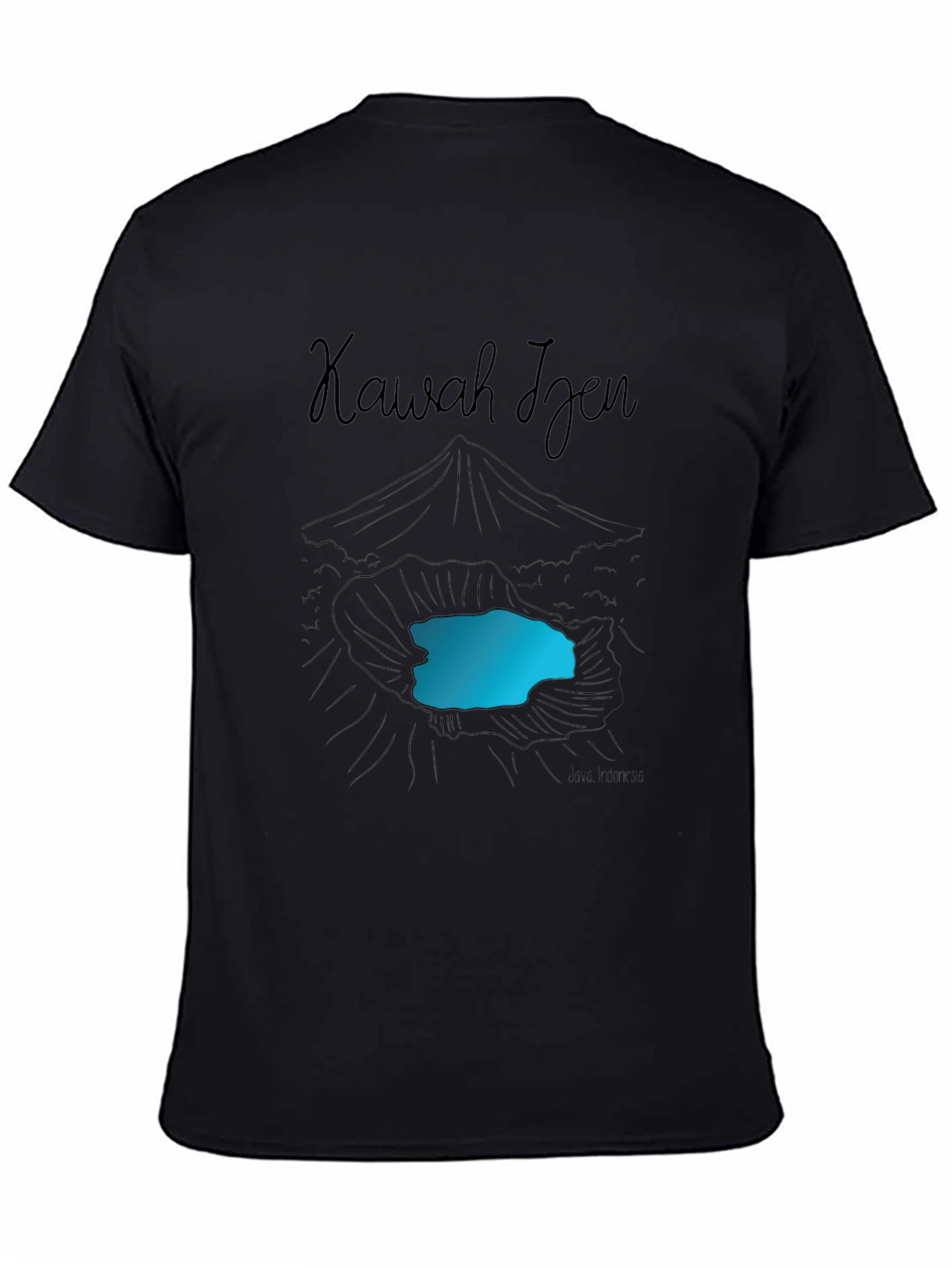 Kawah Ijen Volcano Black T-Shirt