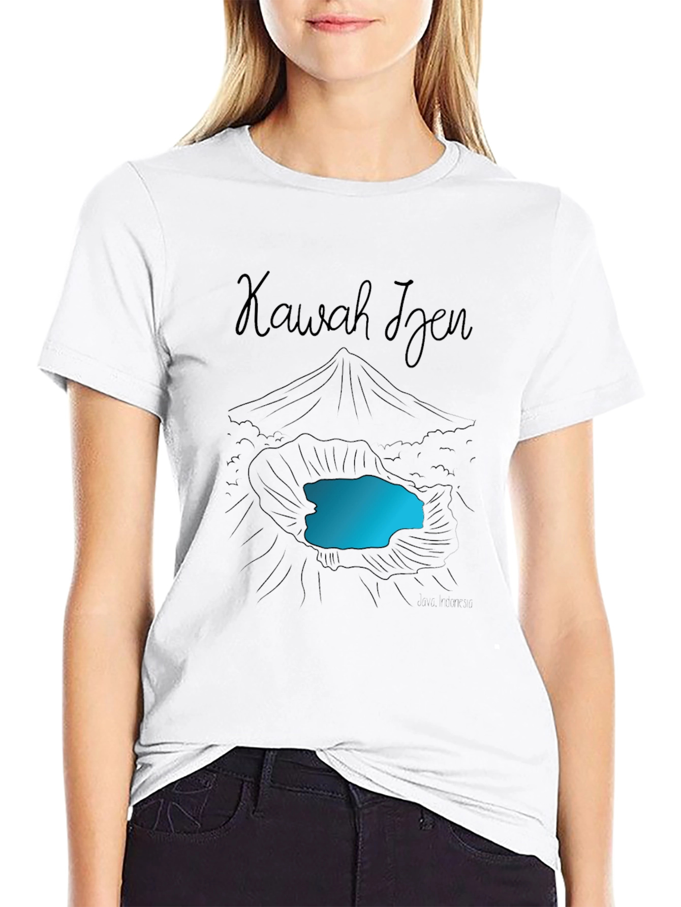 Kawah Ijen Volcano Black T-Shirt