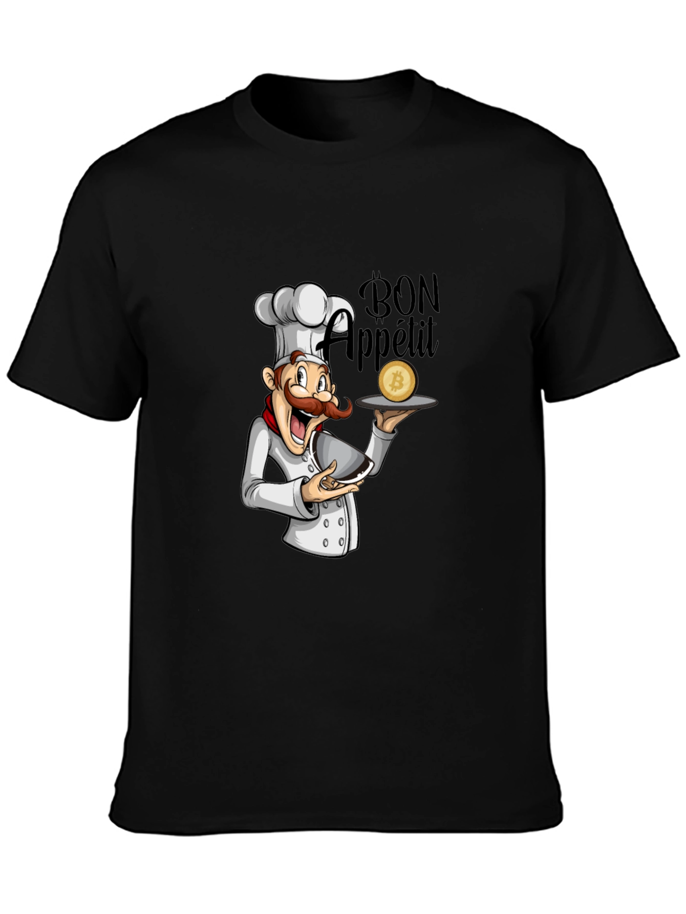 Bon Appetit Bitcoin Chef Graphic T-Shirt
