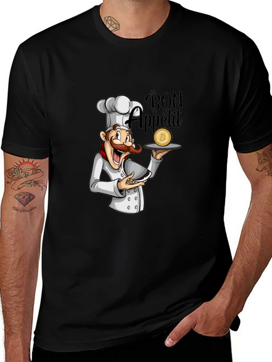 Bon Appetit Bitcoin Chef Graphic T-Shirt