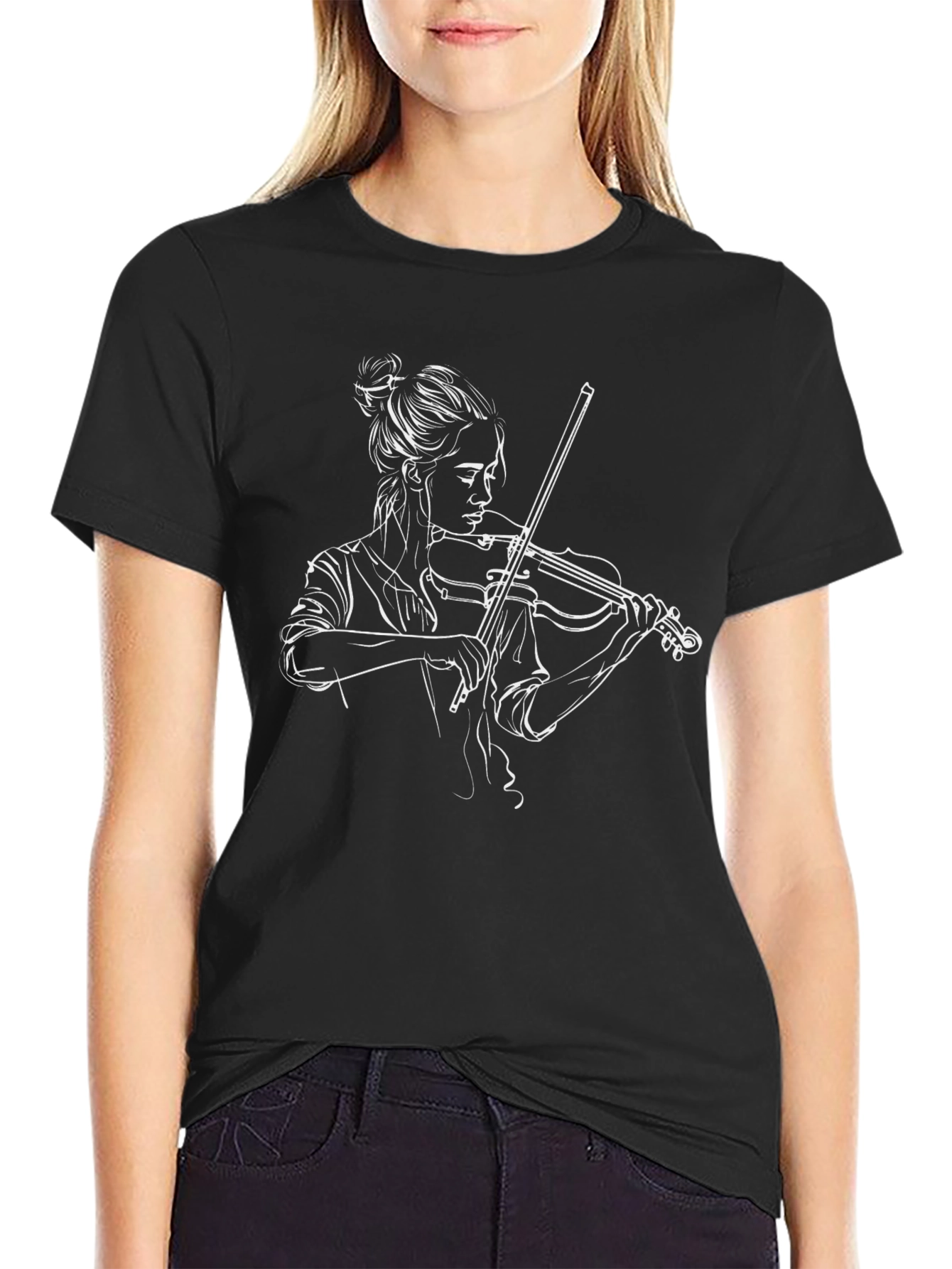 Violinist Graphic T-Shirt - Unisex Soft Cotton Tee