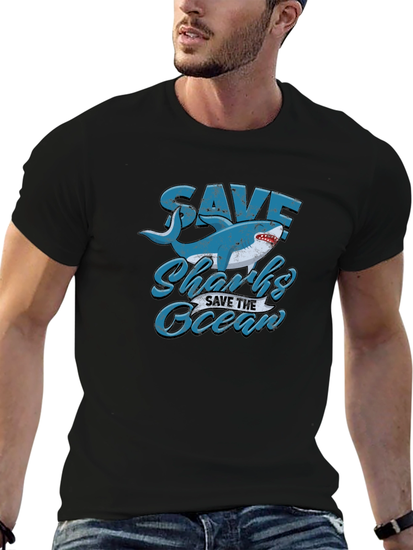 Save Sharks Save the Ocean Graphic T-Shirt