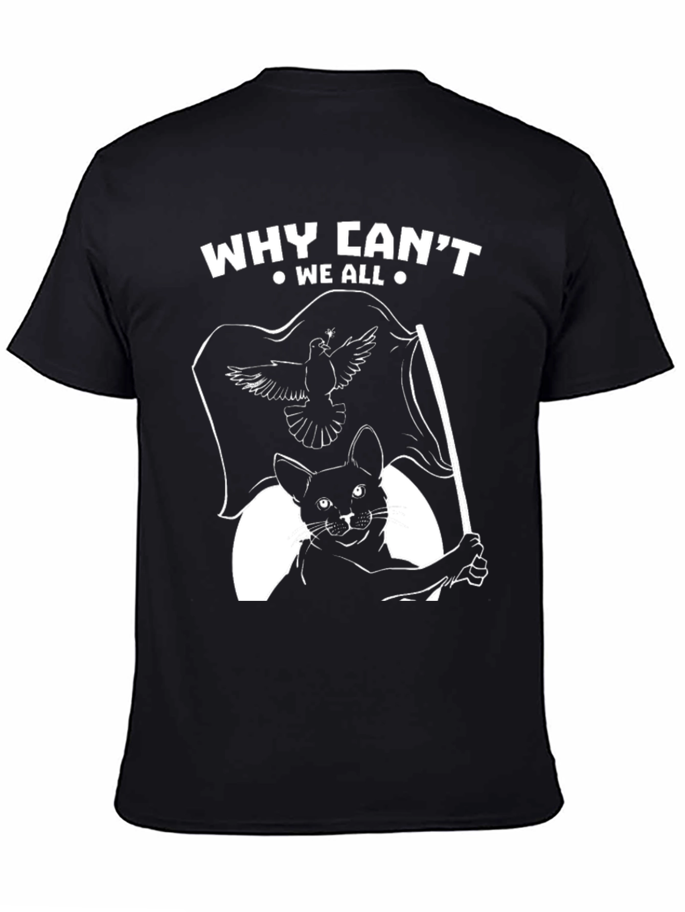 Why Cant We All Get Along Cat T-Shirt