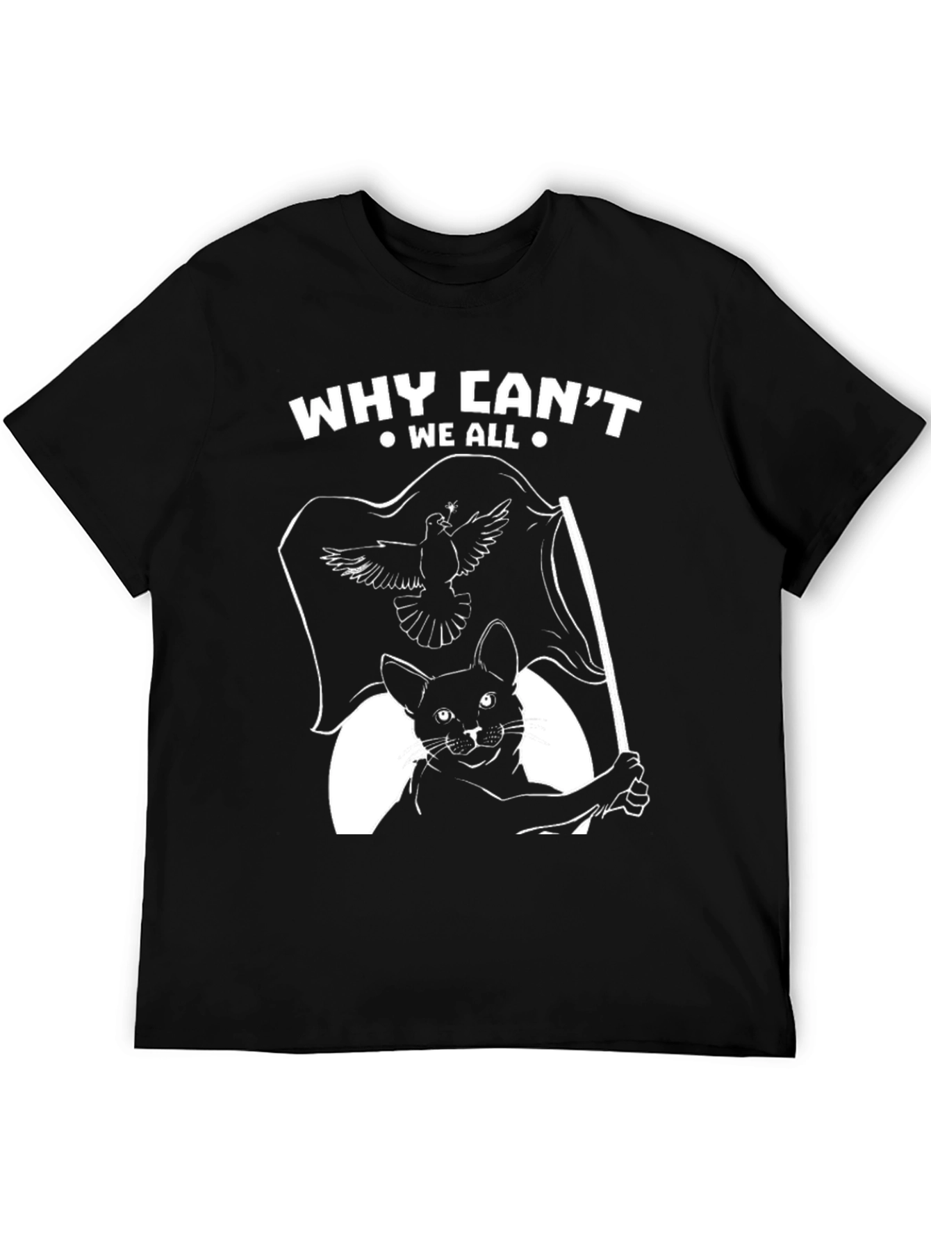 Why Cant We All Get Along Cat T-Shirt