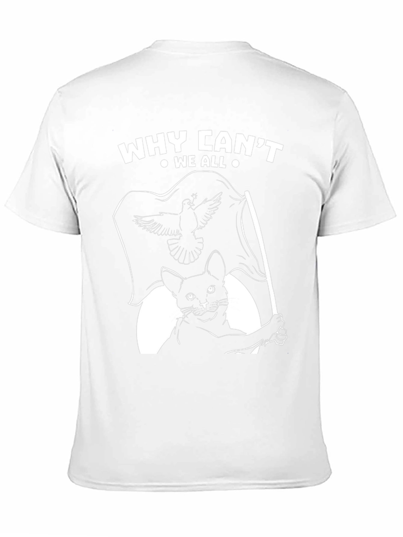 Why Cant We All Get Along Cat T-Shirt