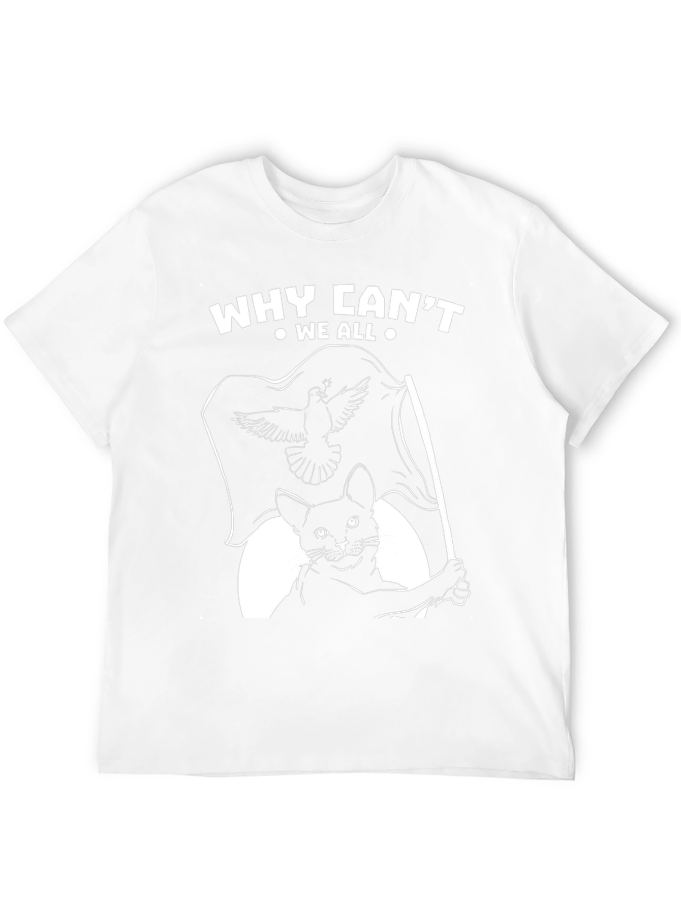 Why Cant We All Get Along Cat T-Shirt
