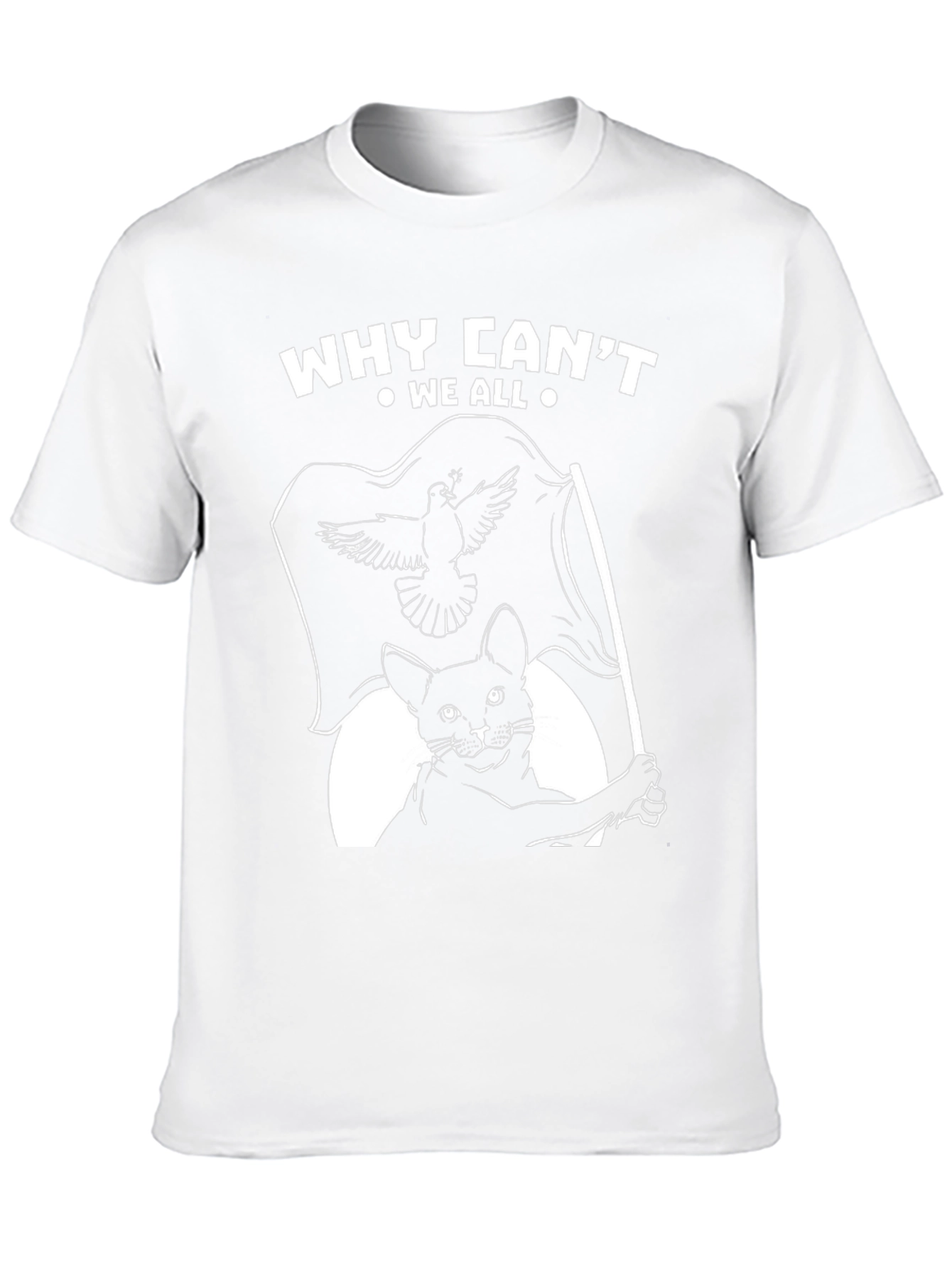 Why Cant We All Get Along Cat T-Shirt