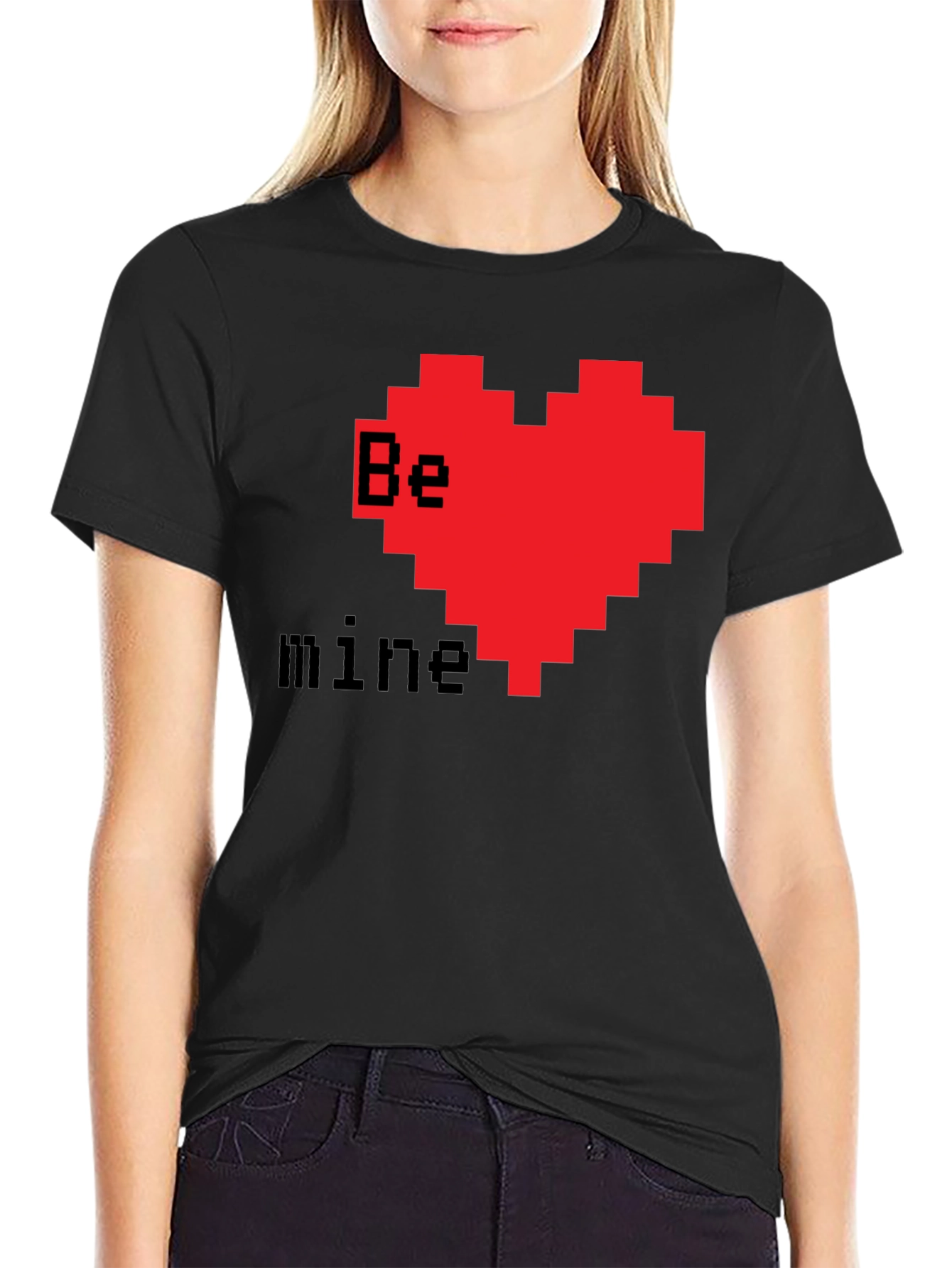 Pixel Heart Valentines T-Shirt - Be Mine