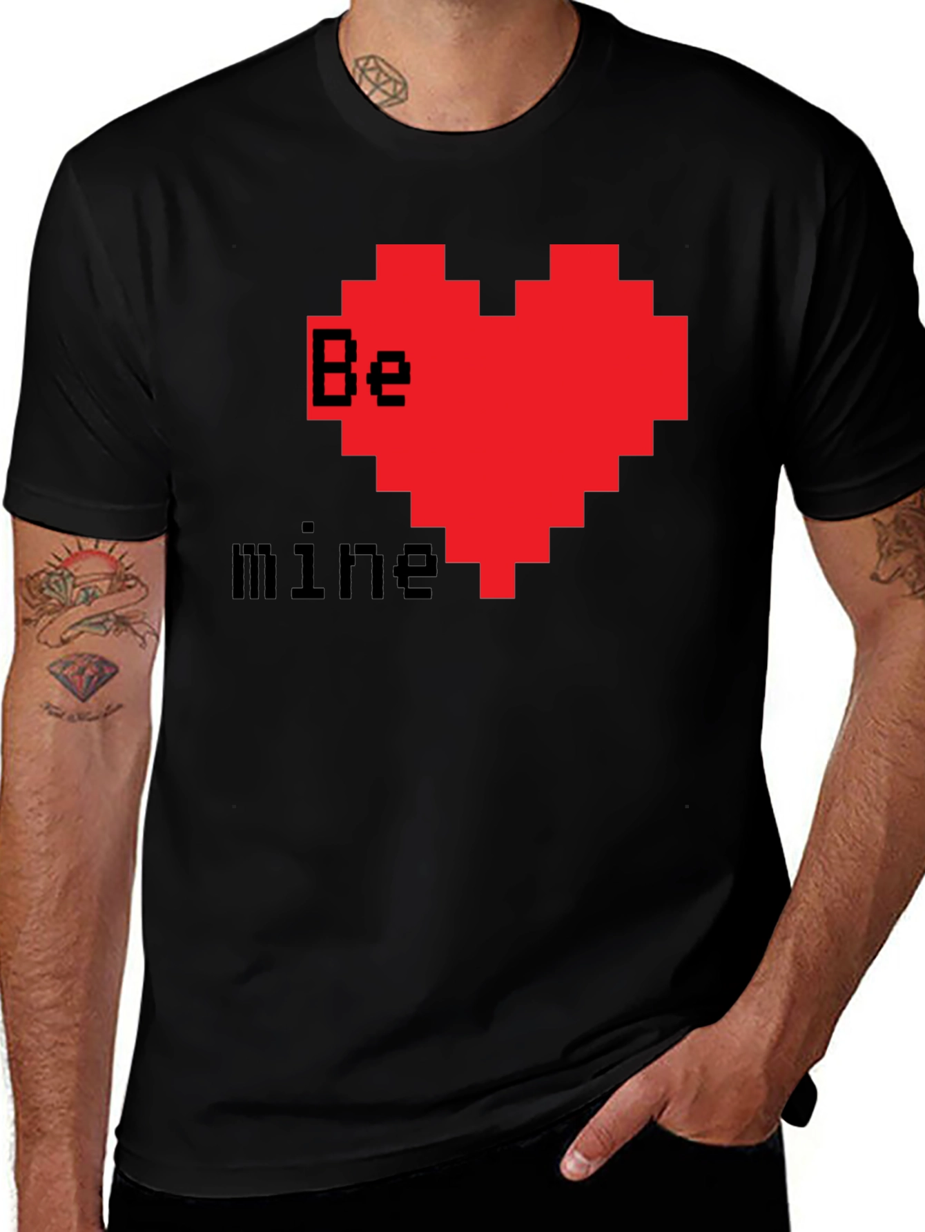 Pixel Heart Valentines T-Shirt - Be Mine