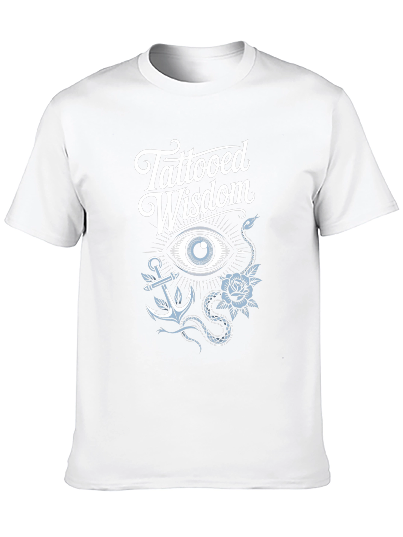 Tattooed Wisdom Graphic Print Black T-Shirt