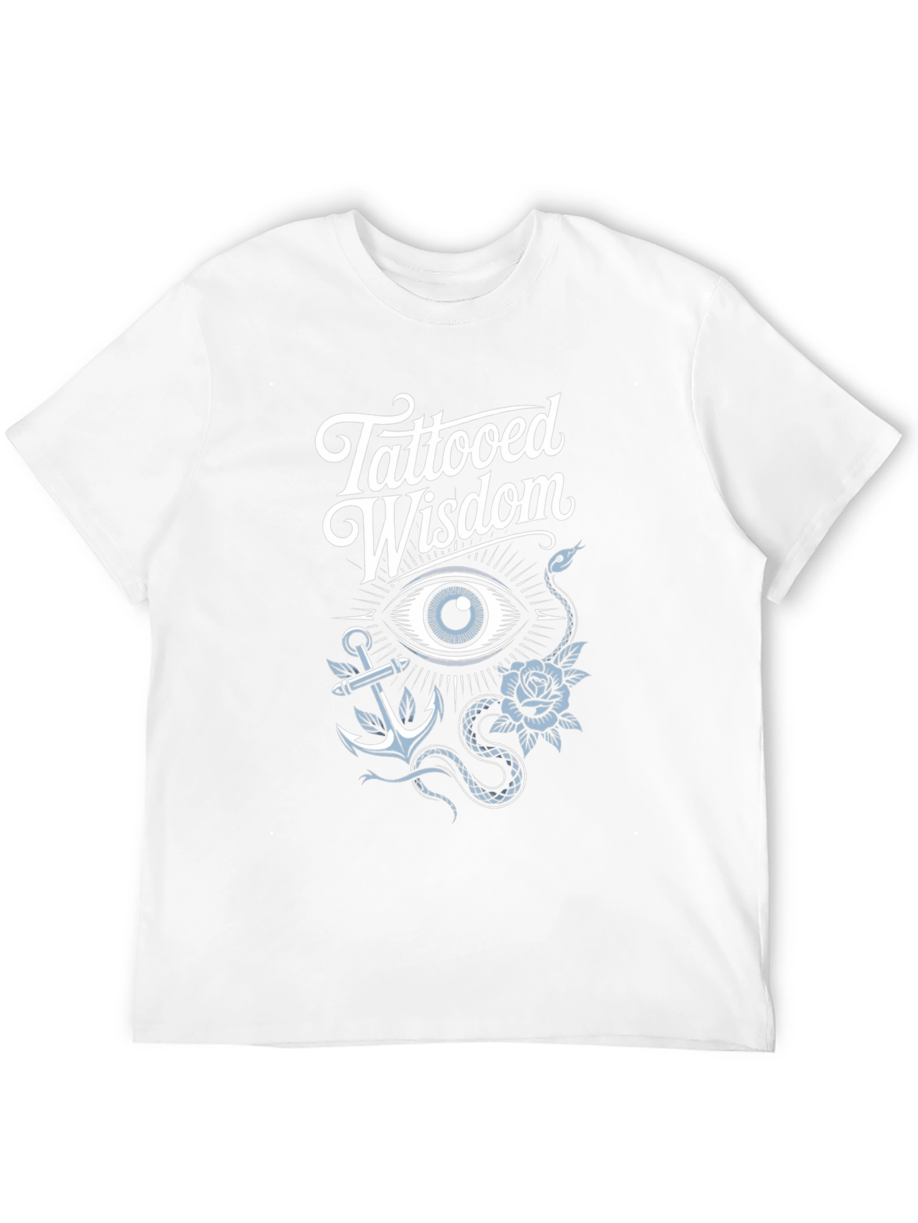 Tattooed Wisdom Graphic Print Black T-Shirt
