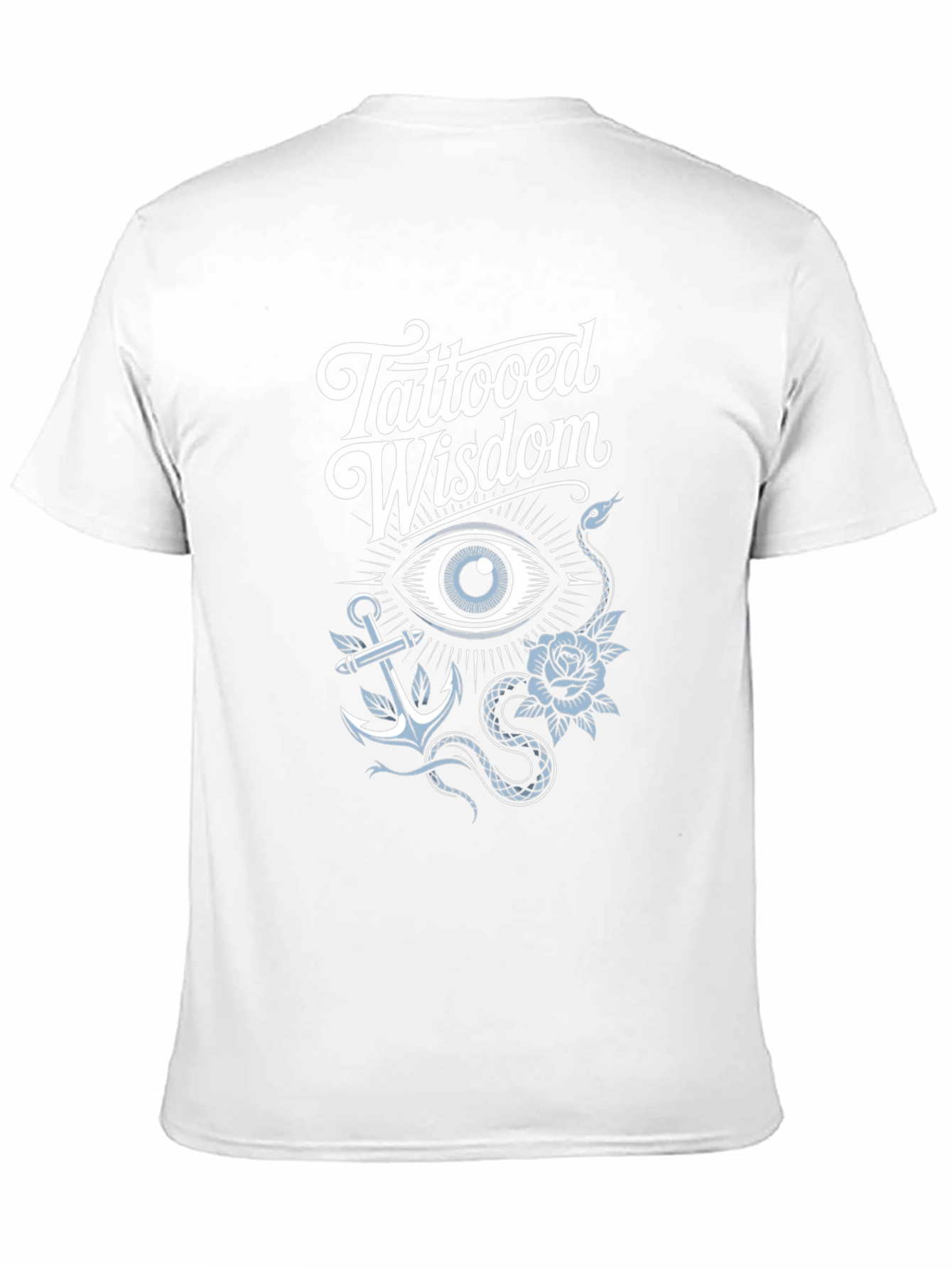Tattooed Wisdom Graphic Print Black T-Shirt