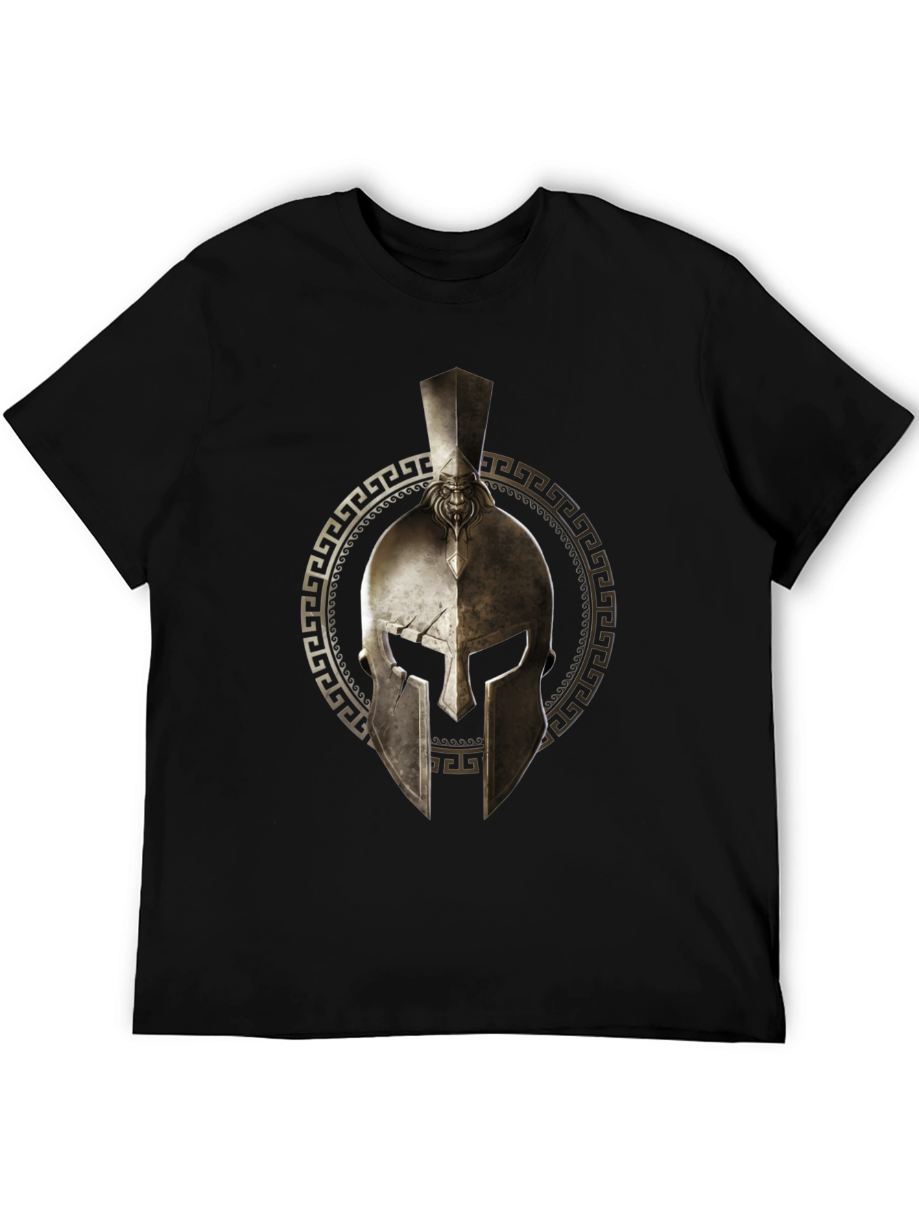 Spartan Helmet Graphic Black T-Shirt