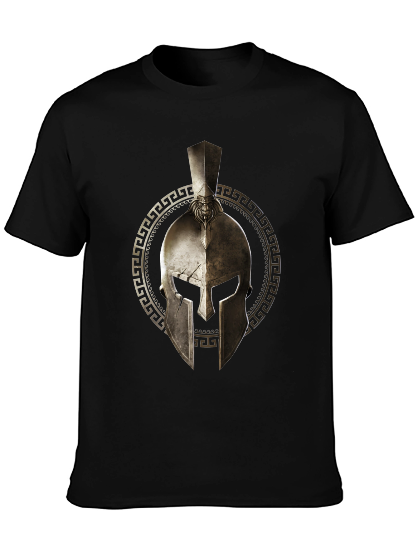 Spartan Helmet Graphic Black T-Shirt