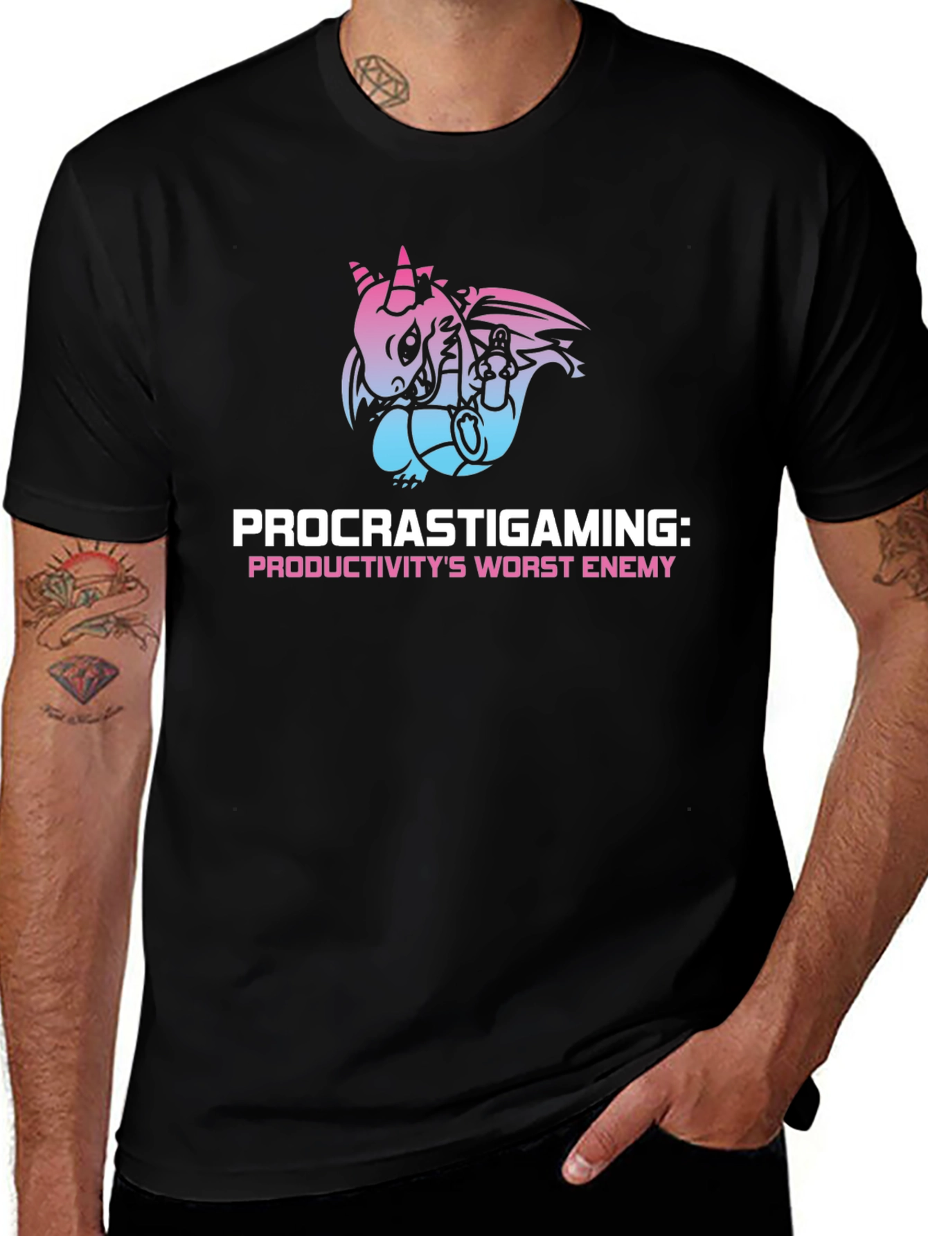 Procrastigaming Dragon Graphic T-Shirt