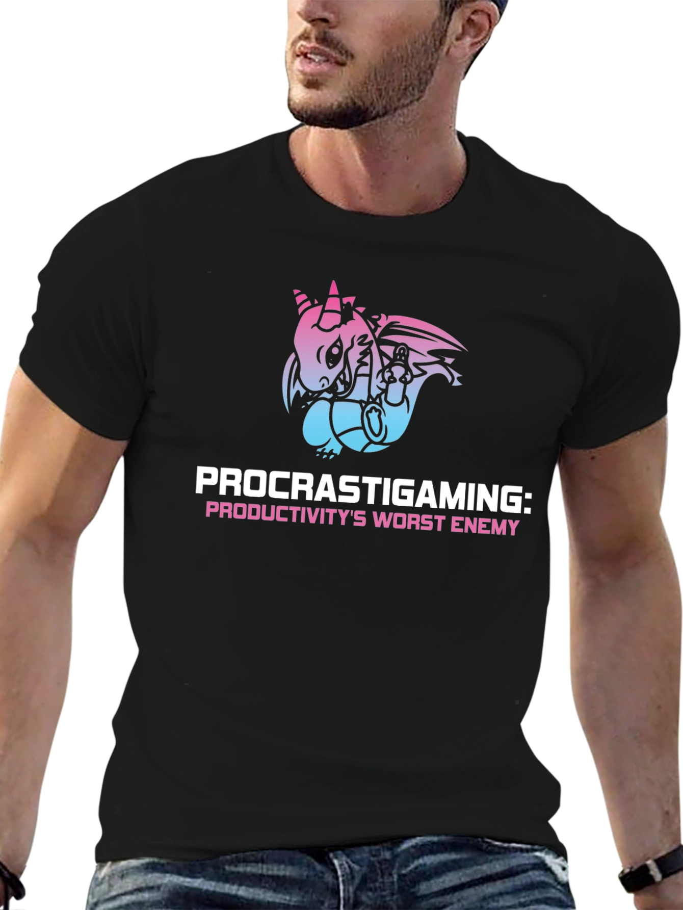 Procrastigaming Dragon Graphic T-Shirt